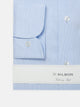 Camisa vestir mini rayas celeste puño simple