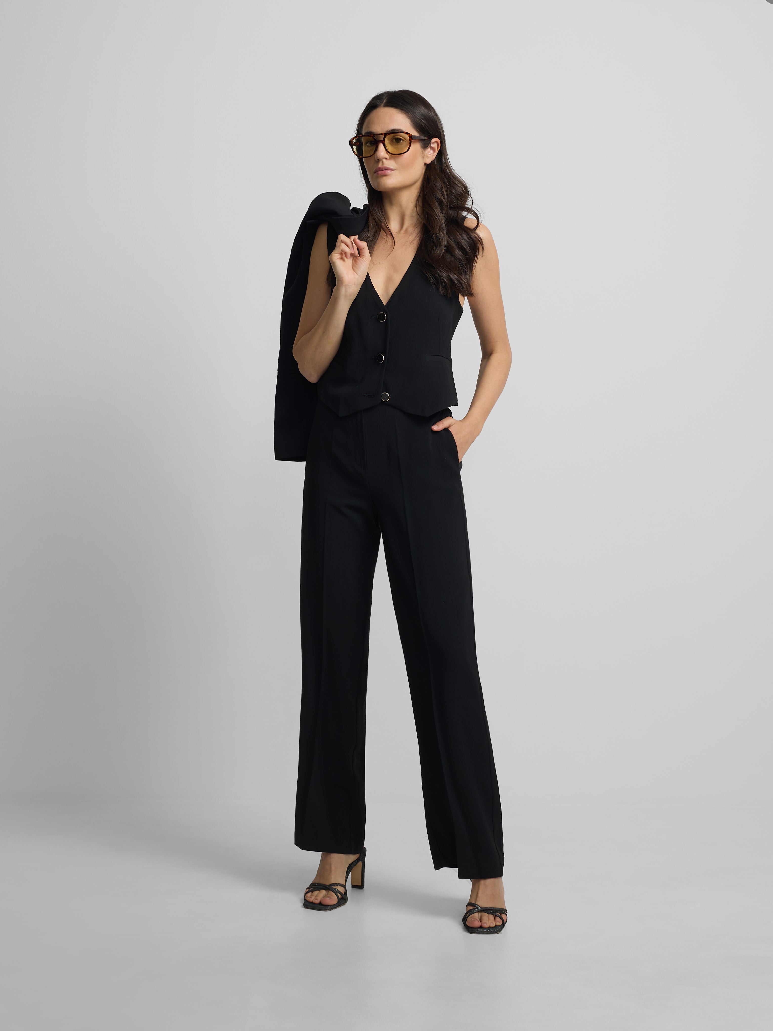 Pantalon woman clasico negro