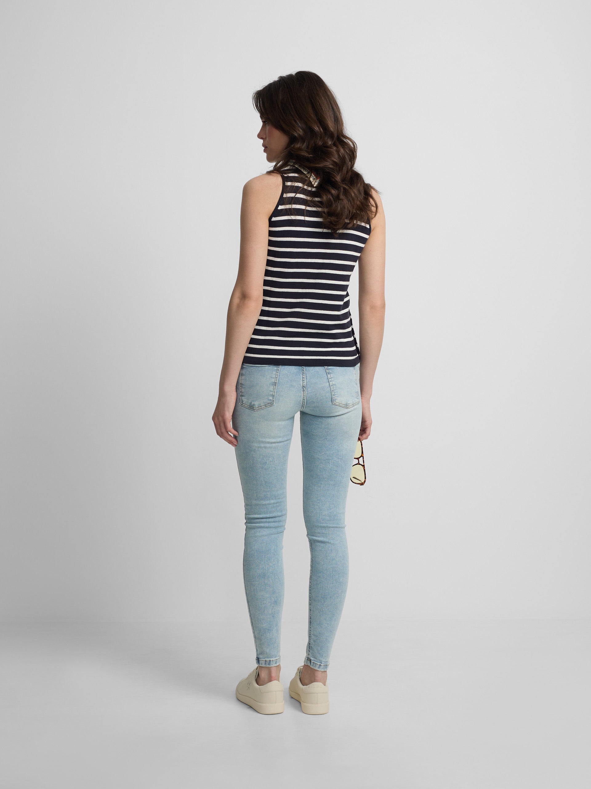 Pantalon woman slim fit denim claro