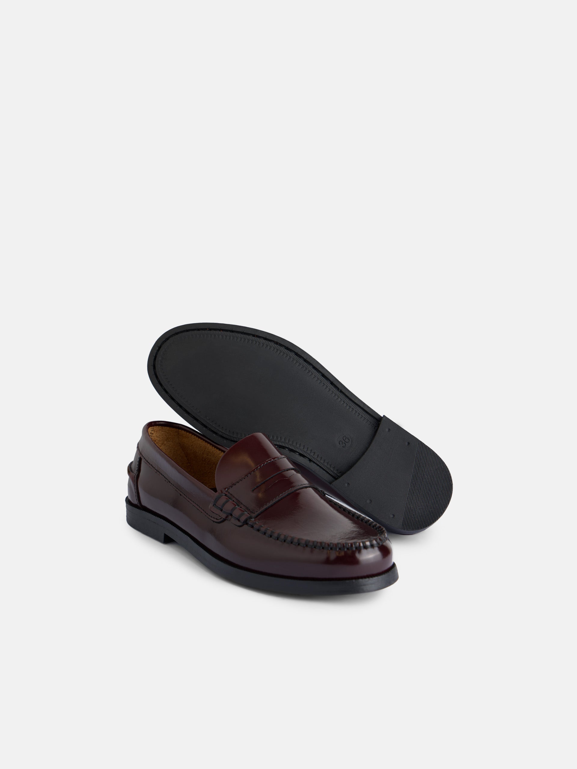Zapato kids antifaz burdeos