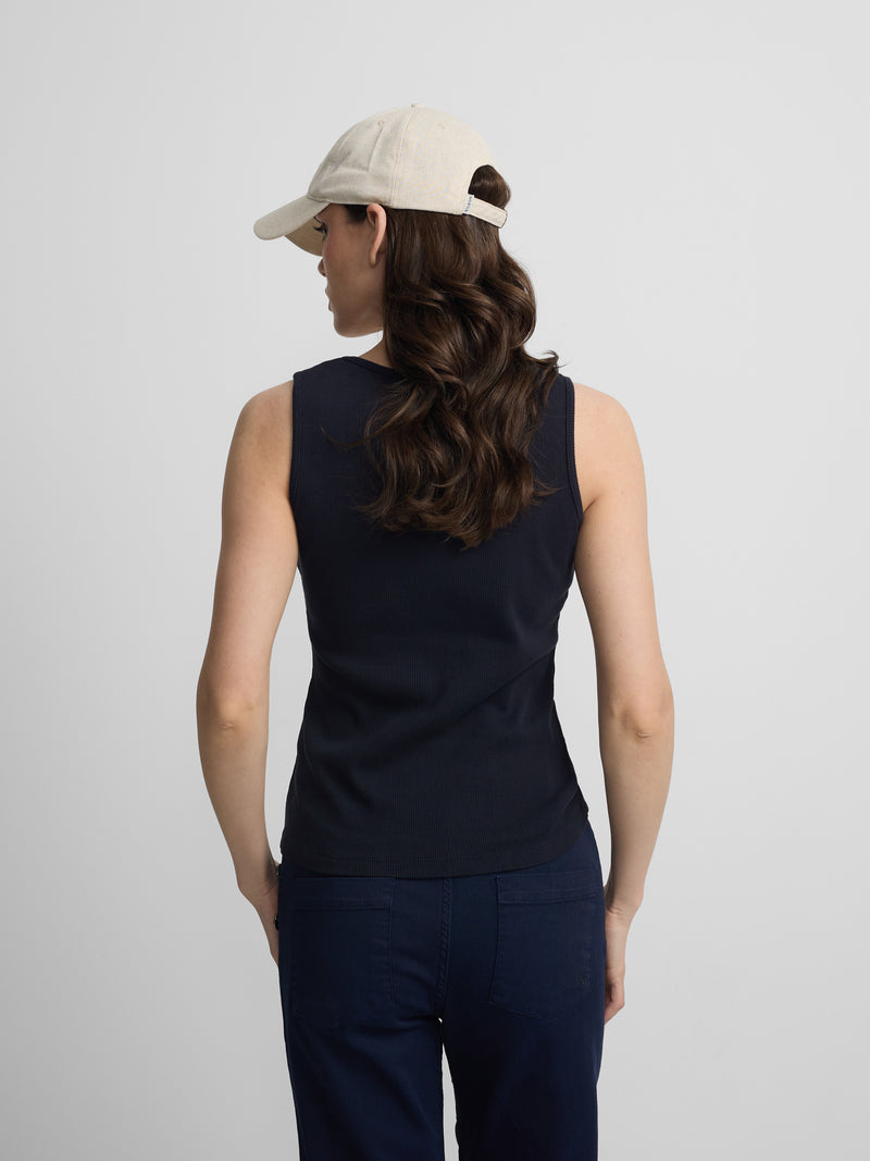 Débardeur femme bleu marine