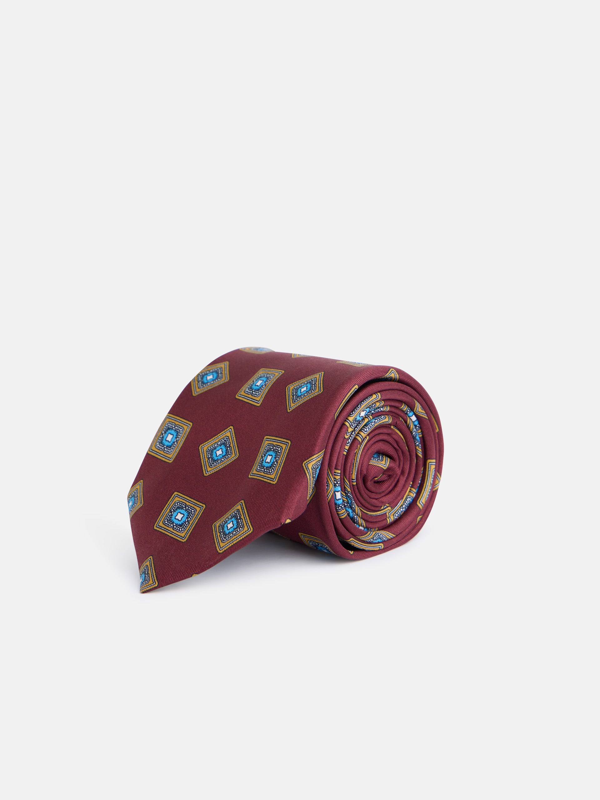 Corbata rombo irregular burdeos