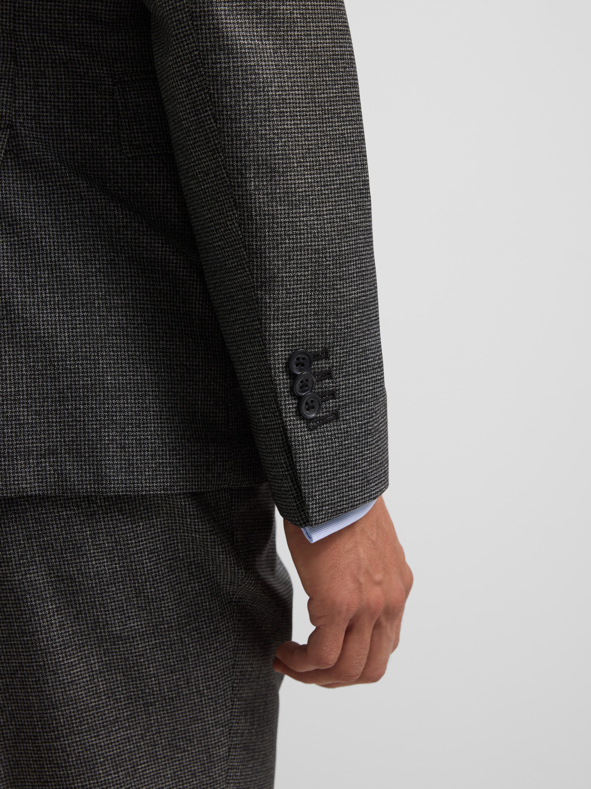 Americana traje pata de gallo gris