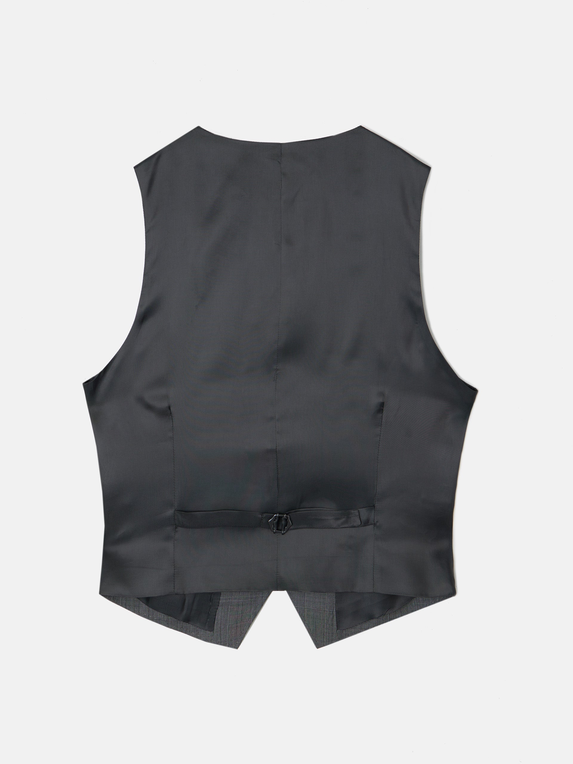 Chaleco recto traje principe de gales gris