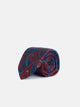 Blue paisley print tie