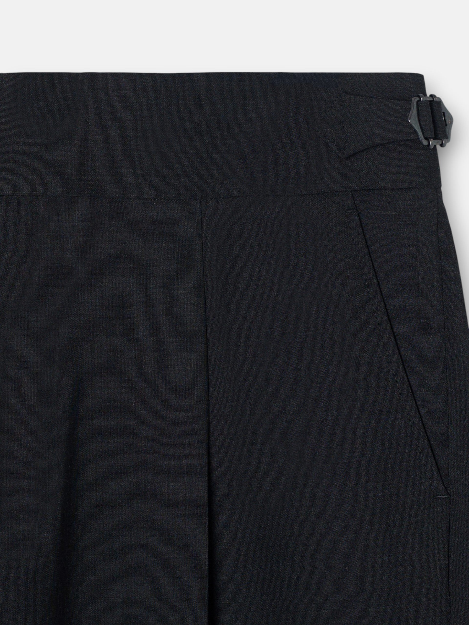 Dark grey pleated dress trousers