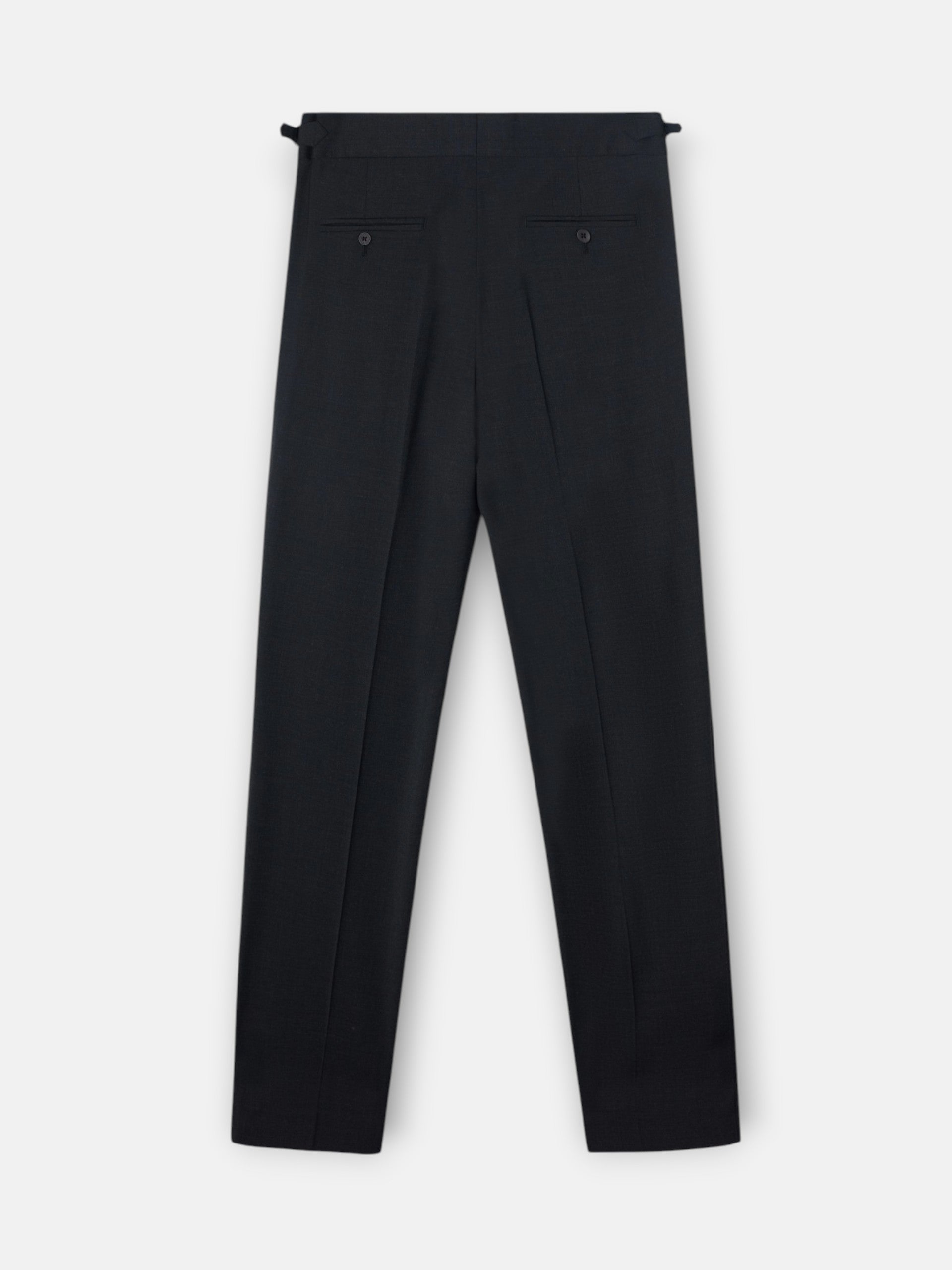 Dark grey pleated dress trousers