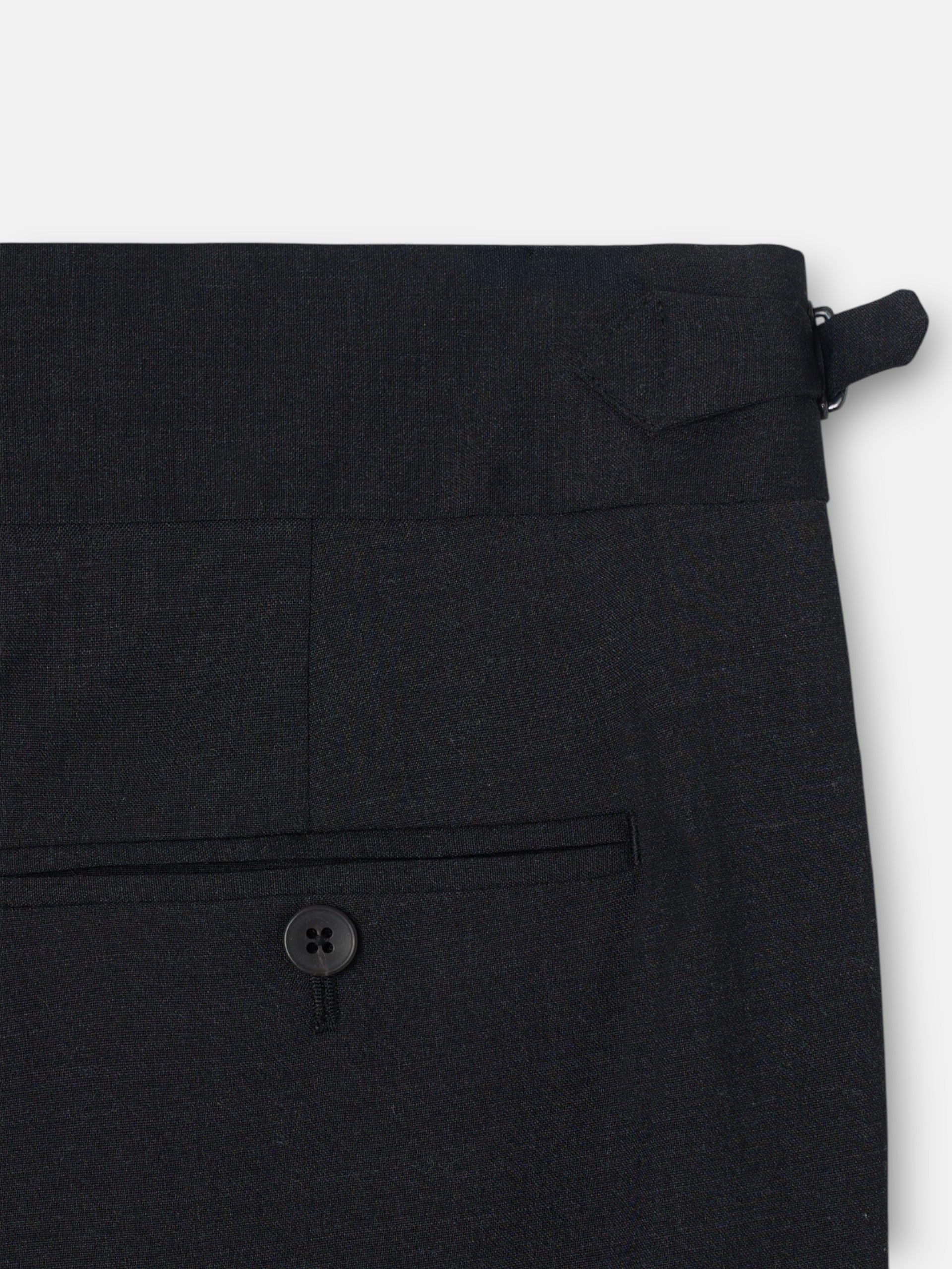 Dark grey pleated dress trousers