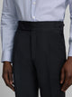 Dark grey pleated dress trousers