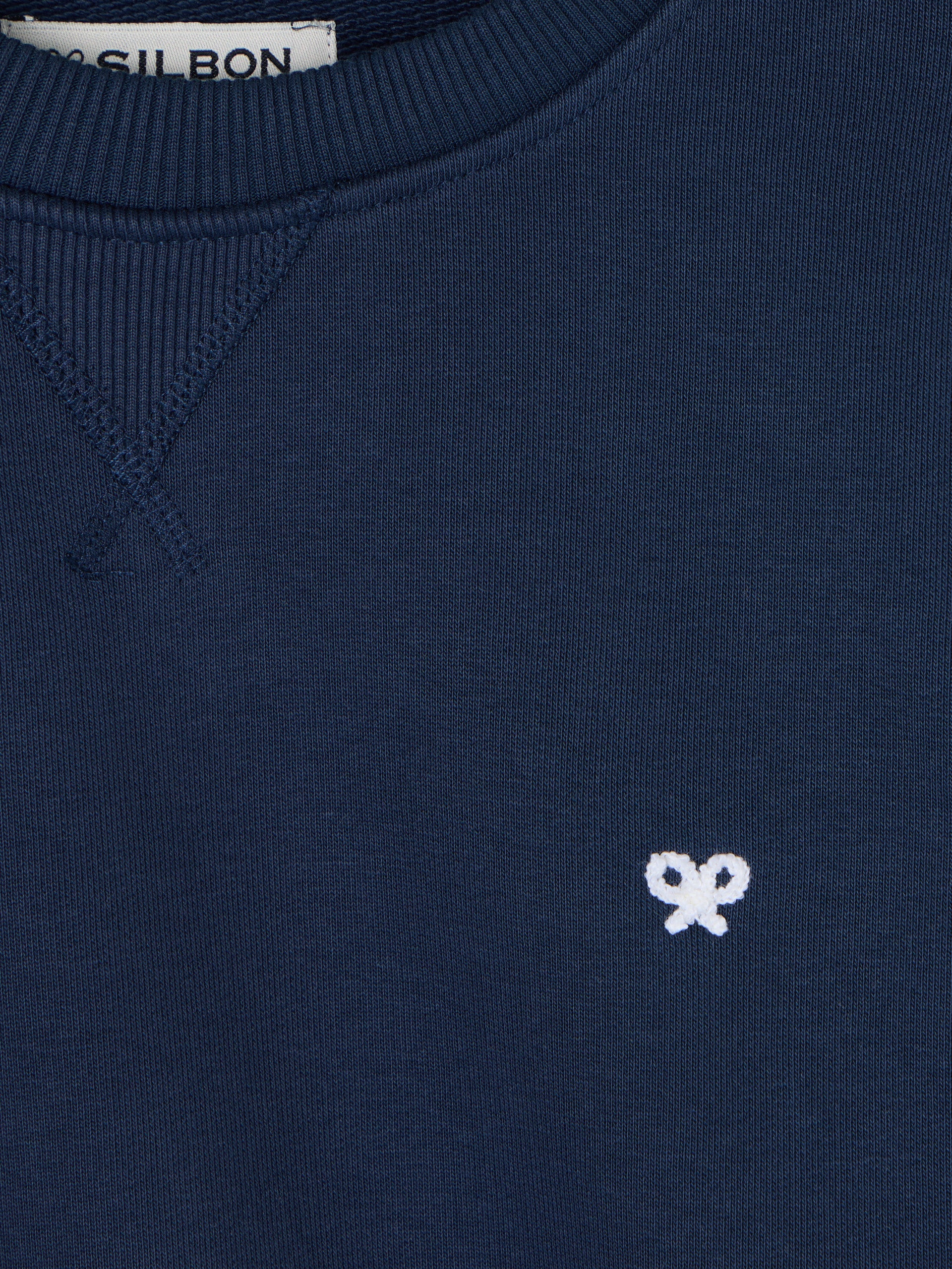 Sudadera minilogo azul marino