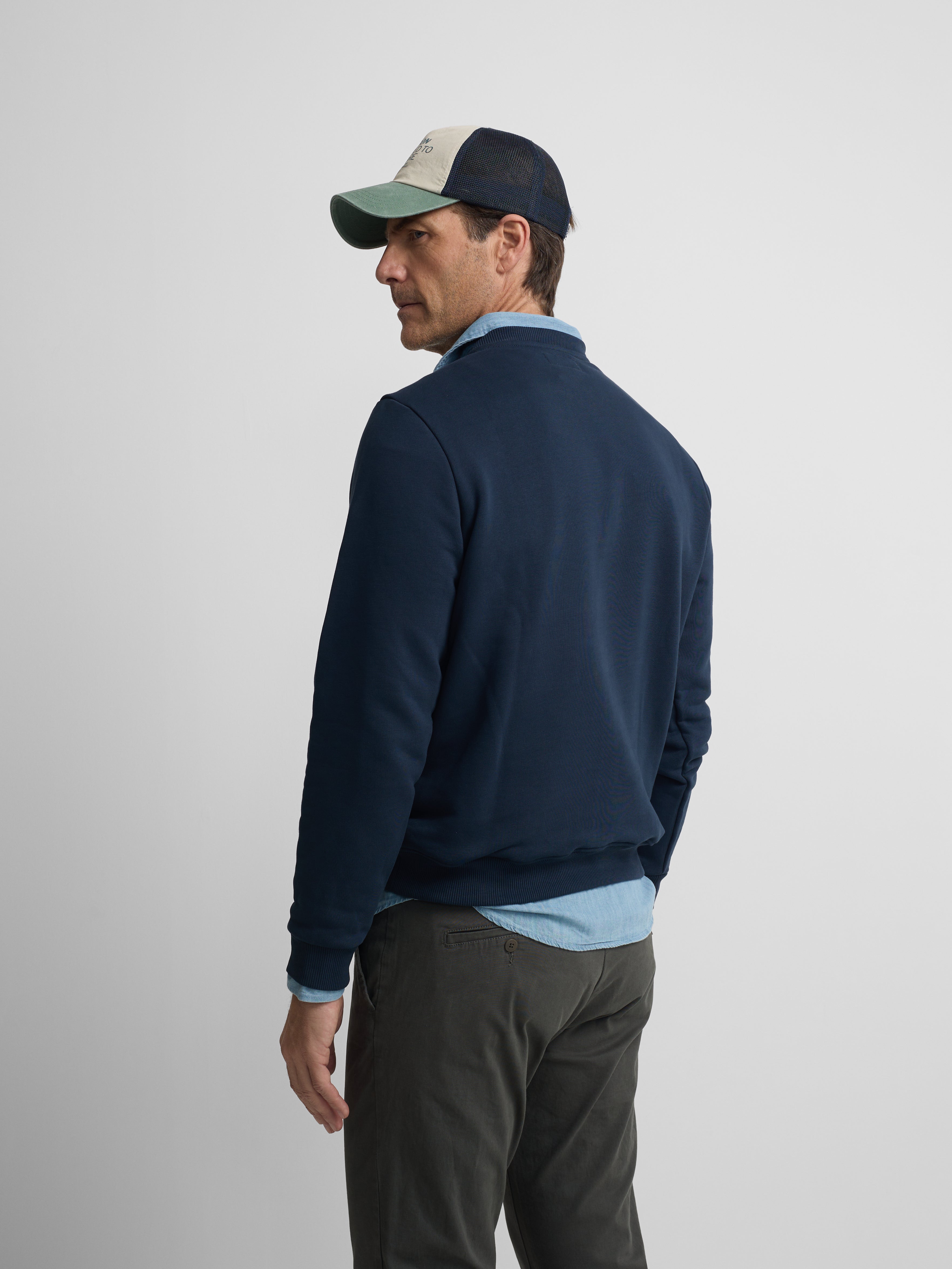 Sudadera minilogo azul marino