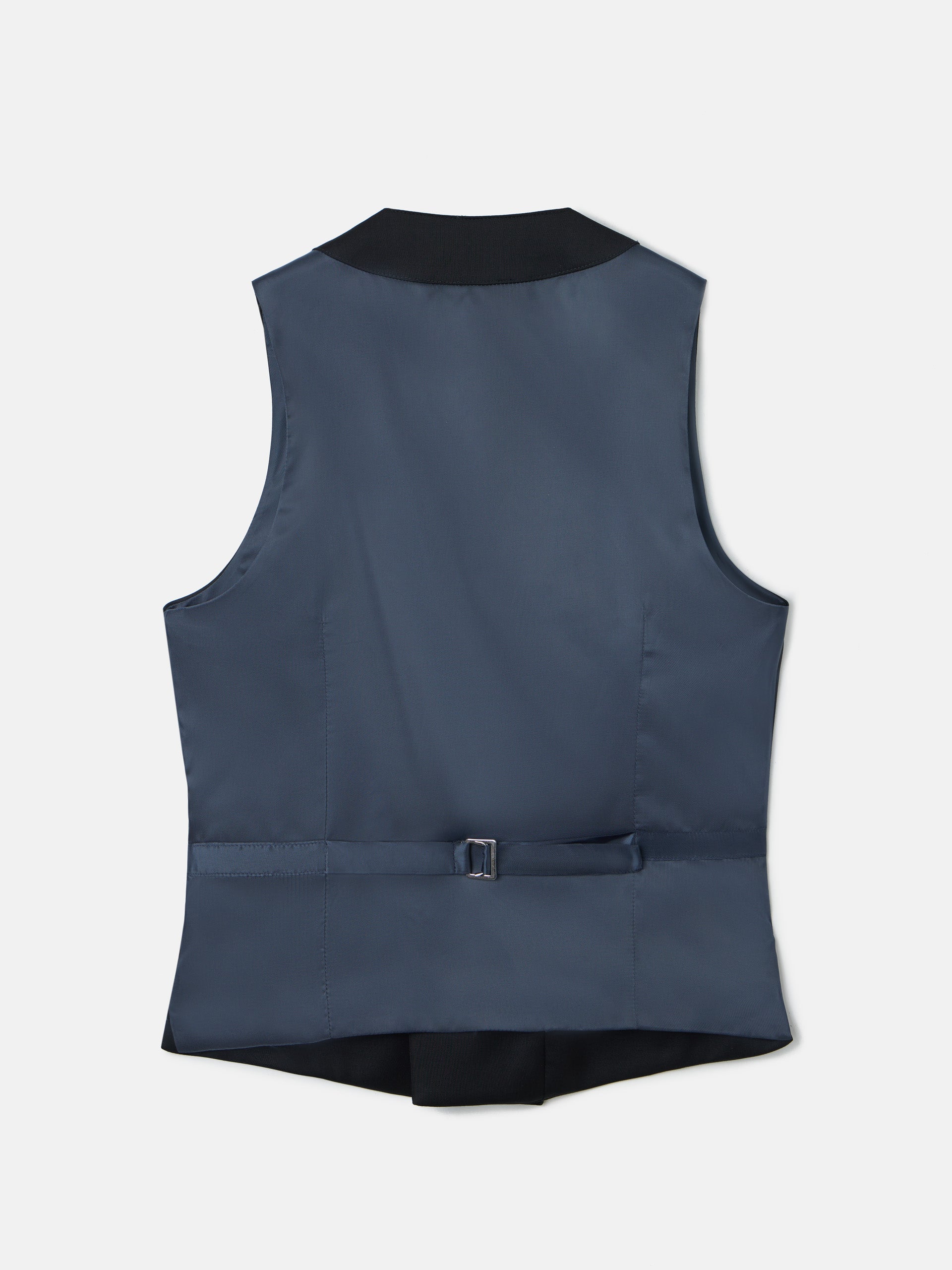 Colete de vestir stretch com gola redonda preto