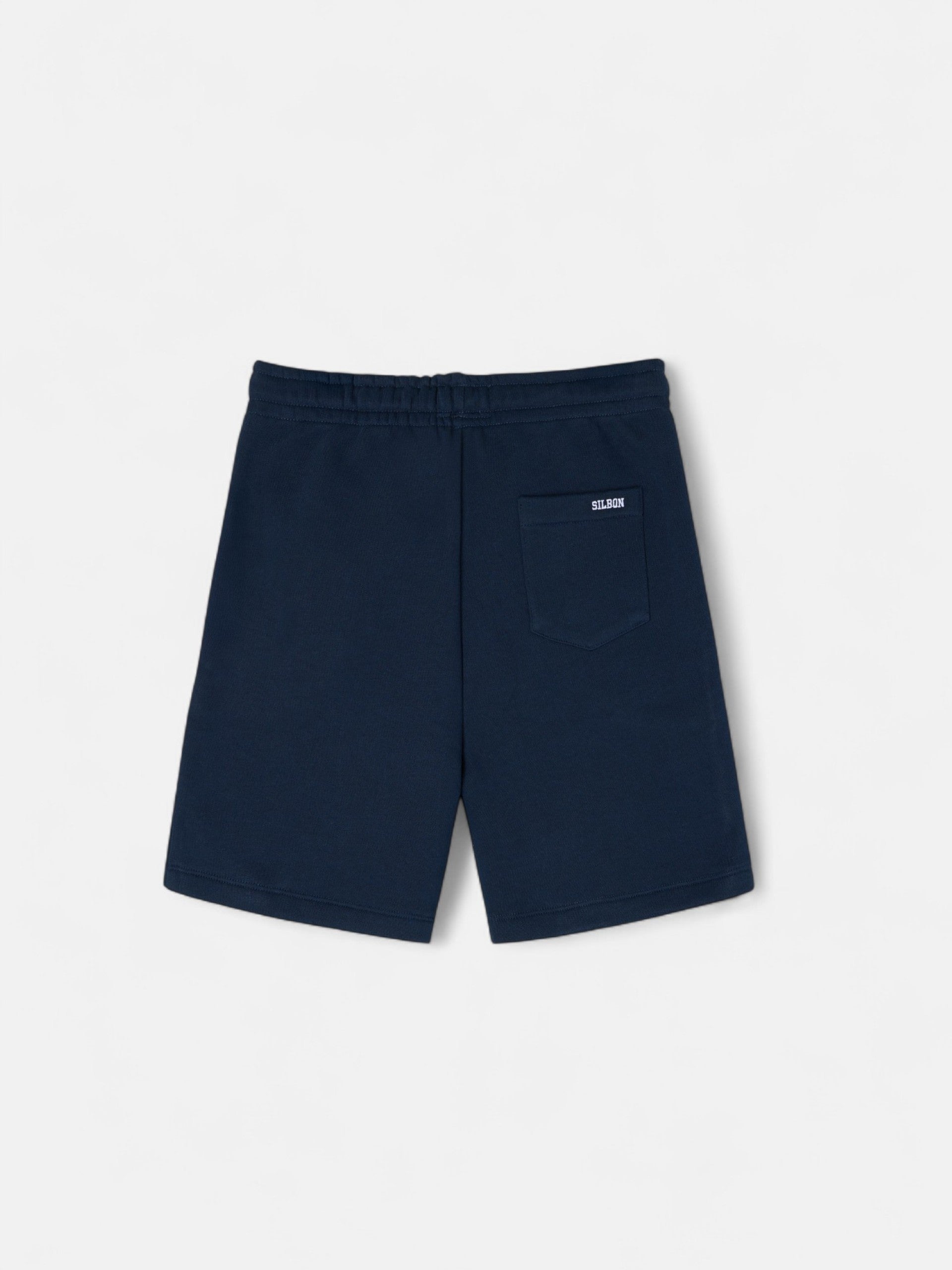 Kids' navy blue sports Bermuda shorts