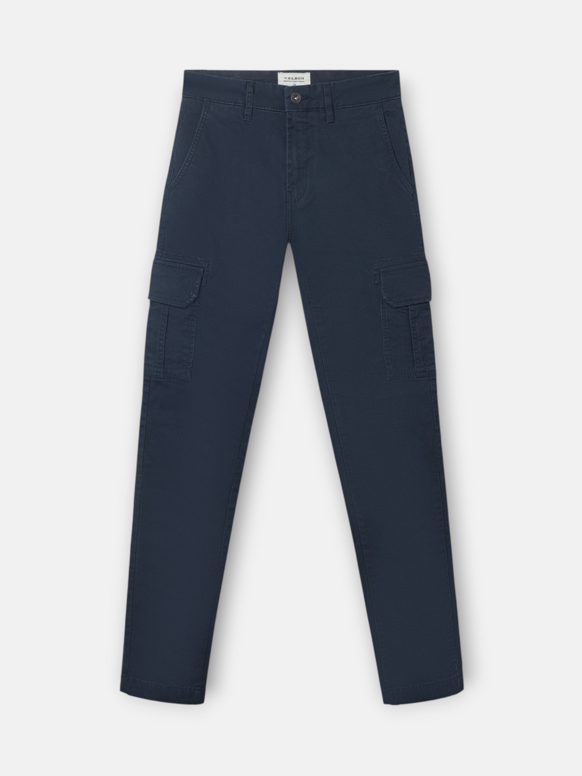 Pantalon cargo casual azul marino