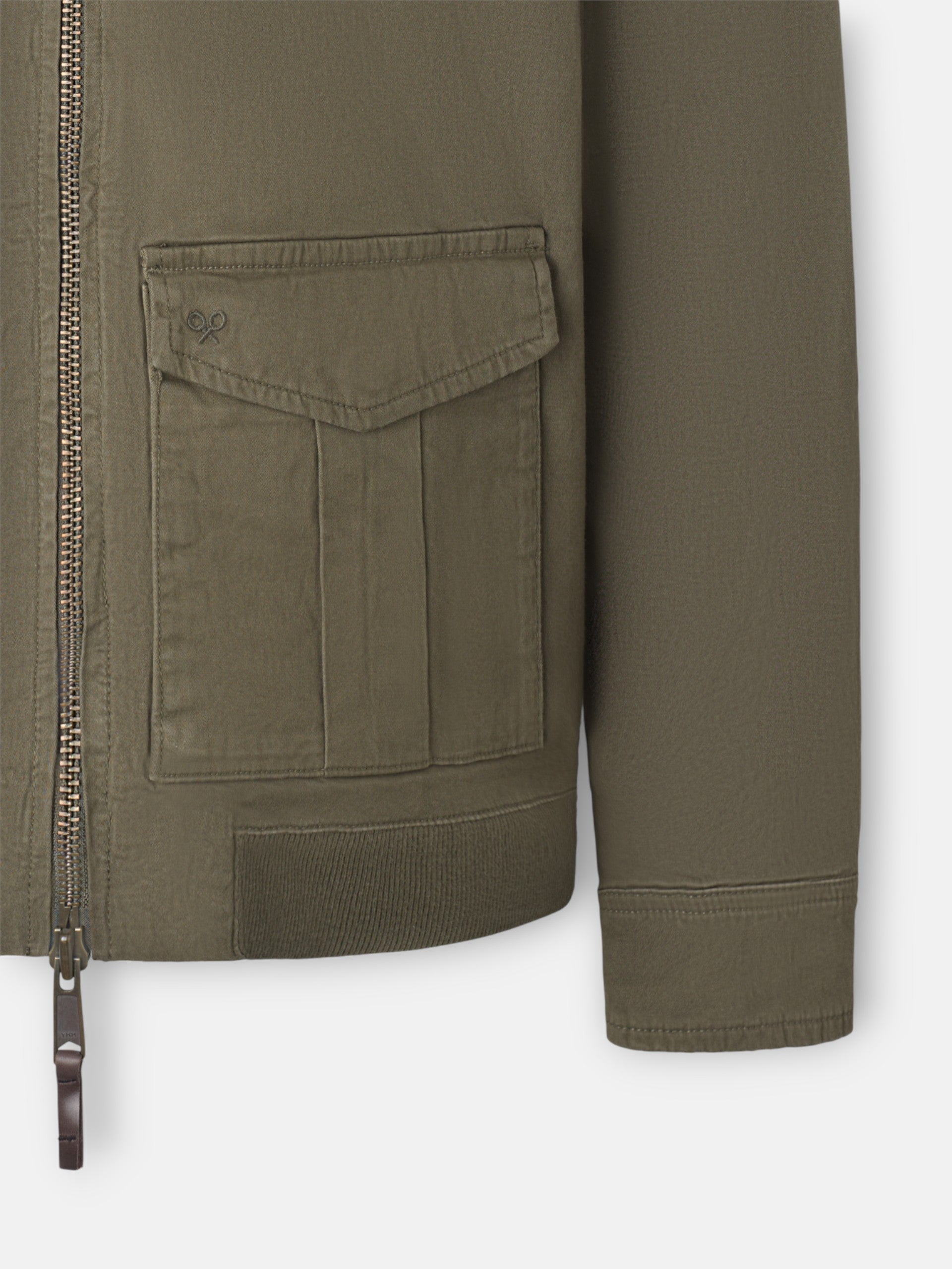 Garment dye khaki jacket
