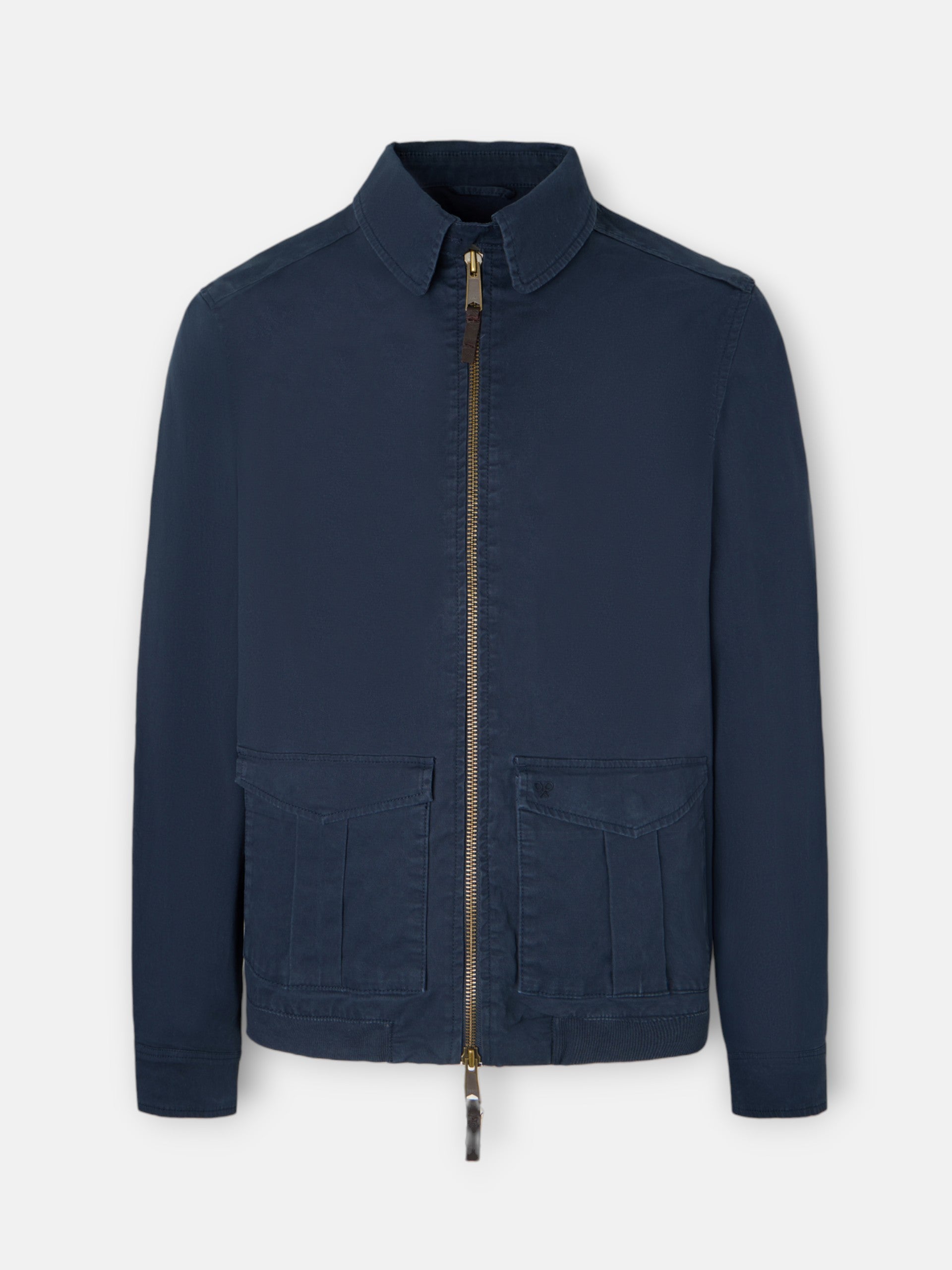 Navy blue garment dye jacket