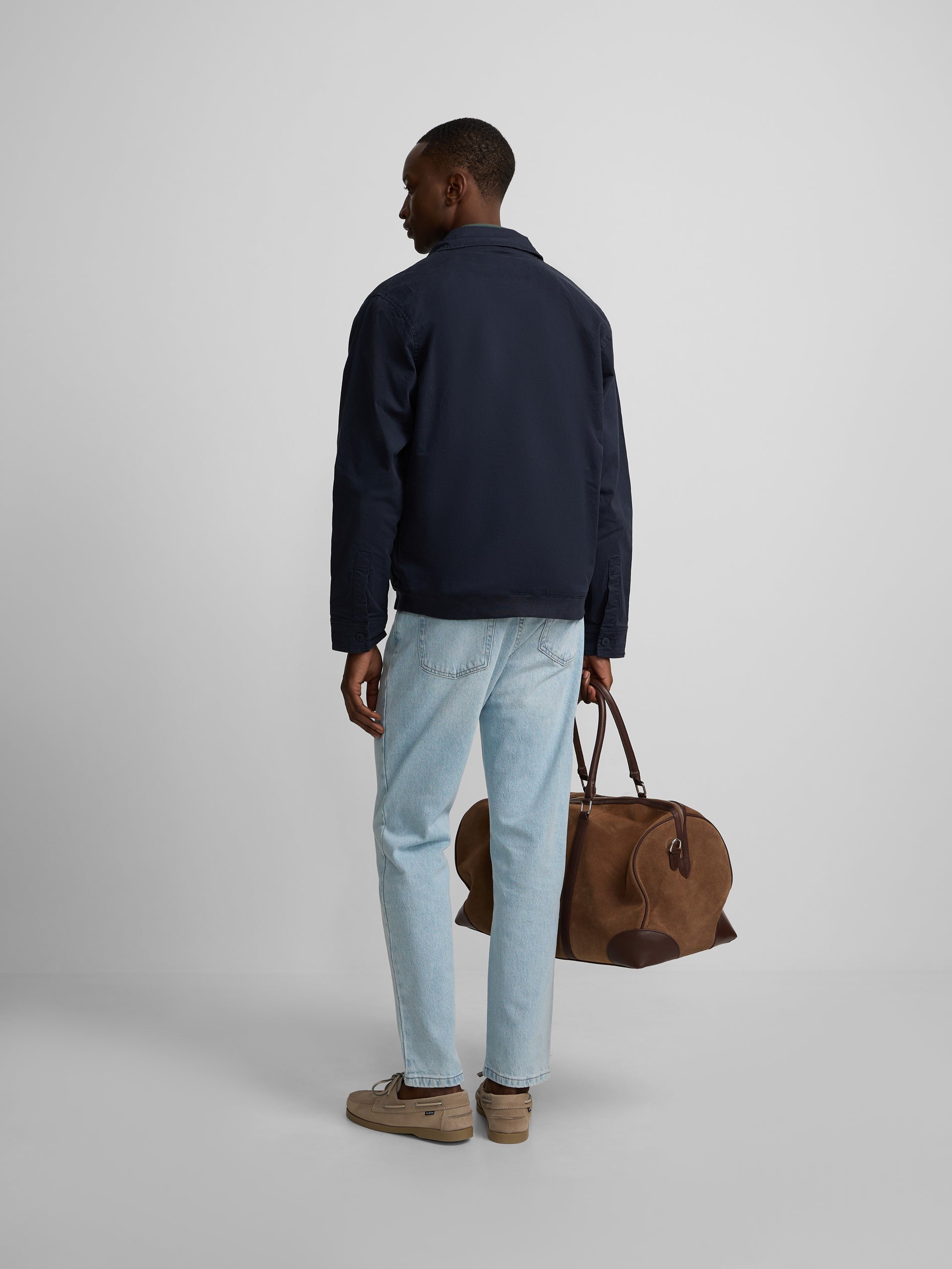 Navy blue garment dye jacket