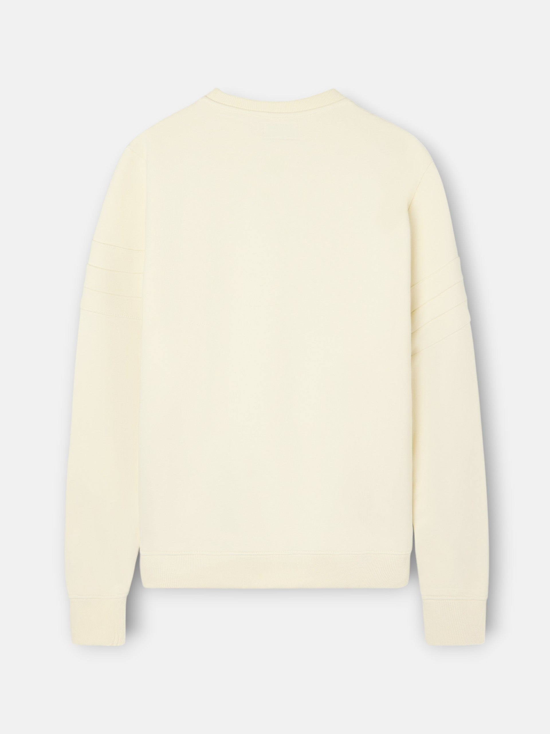 Sweat-shirt raquette en relief ton crème