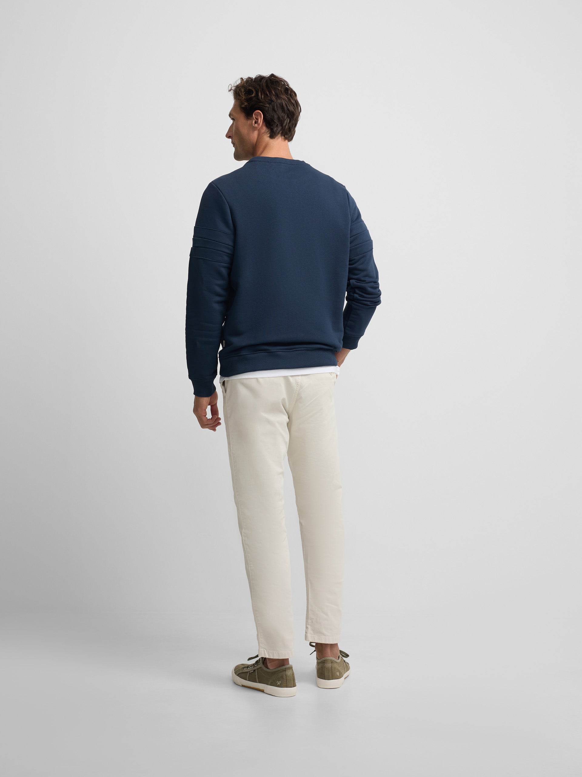 Navy tone embossed racket sweatshirt