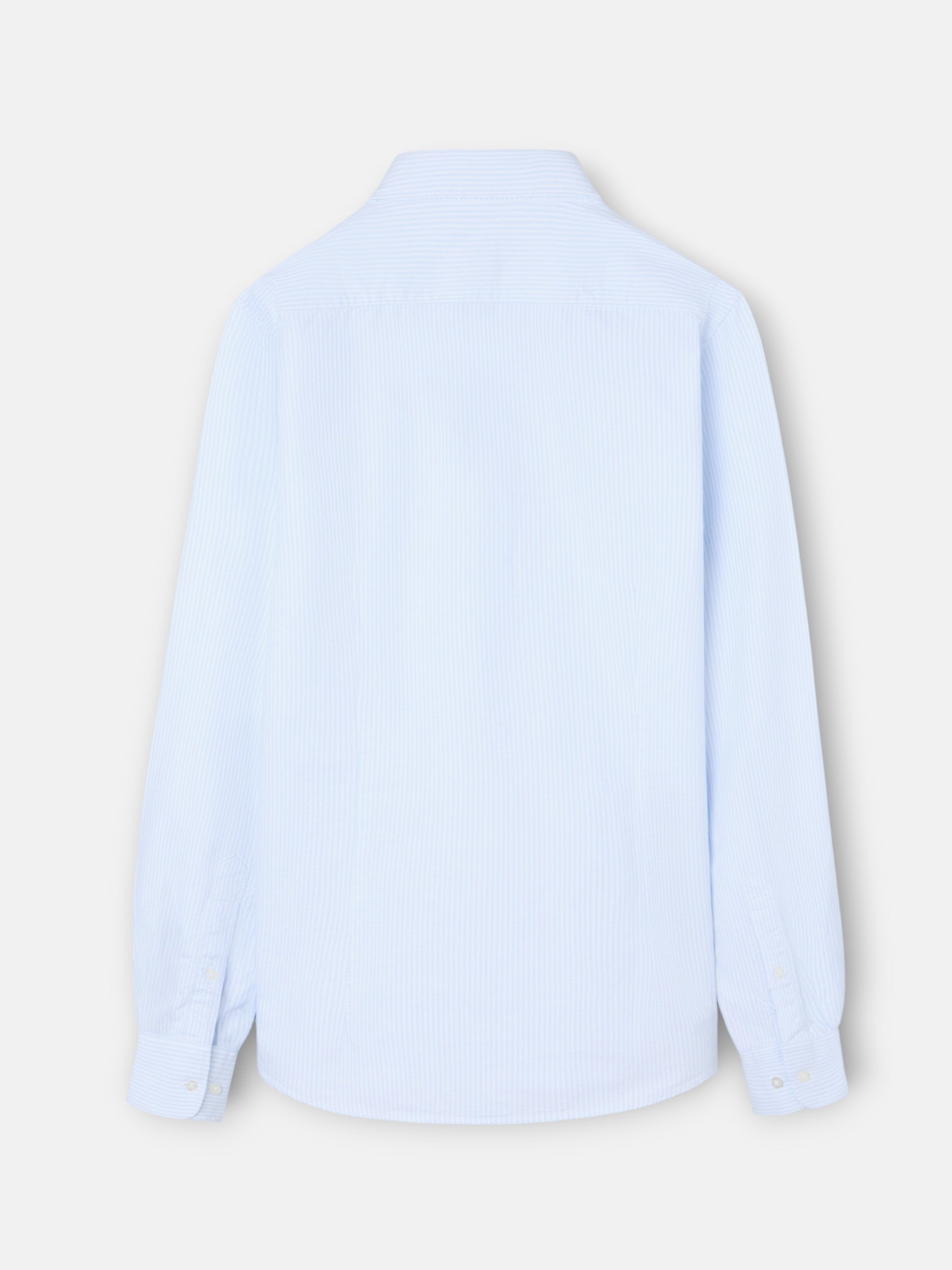 Camisa sport oxford rayas celeste