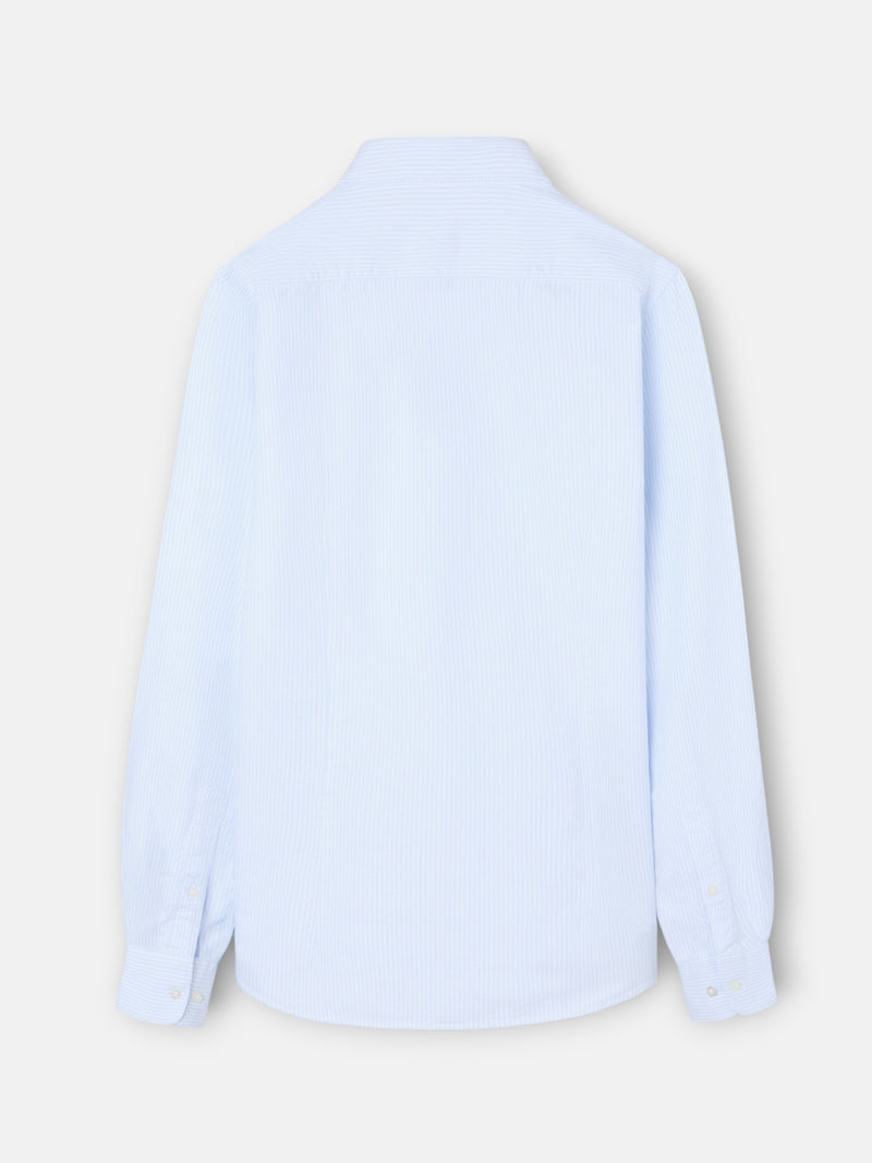 Chemise sport oxford à rayures bleu ciel