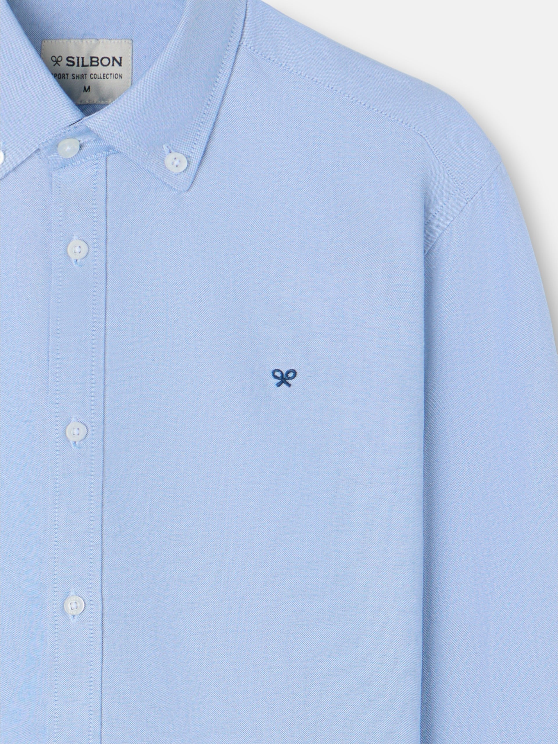 Camisa sport oxford raqueta azul medio
