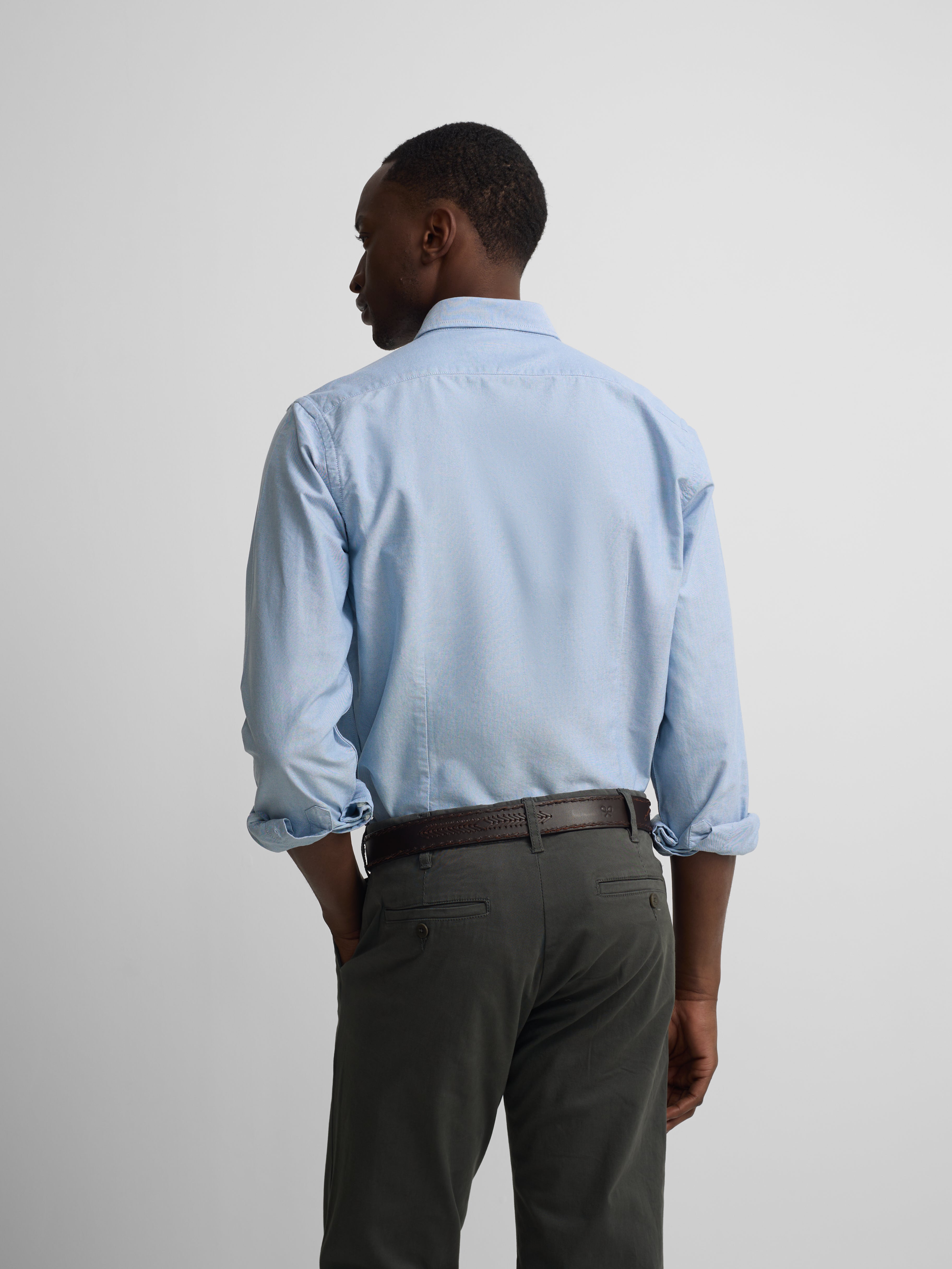 Camisa sport oxford raqueta azul medio