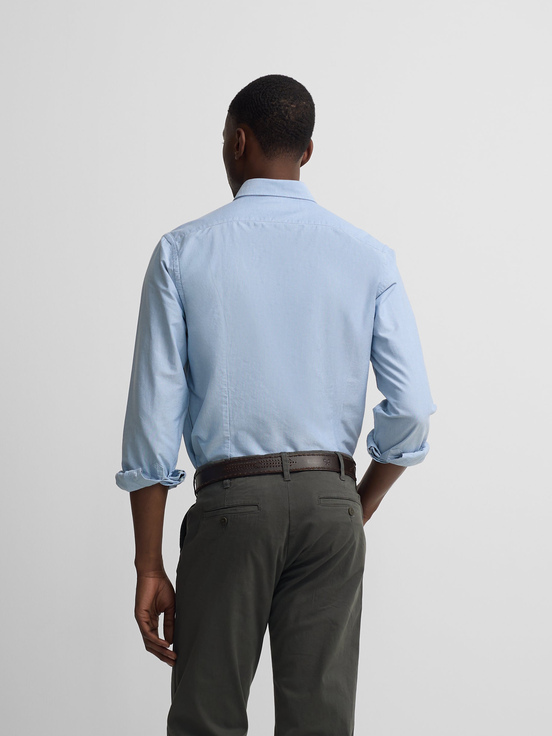 Camisa sport oxford raqueta azul medio