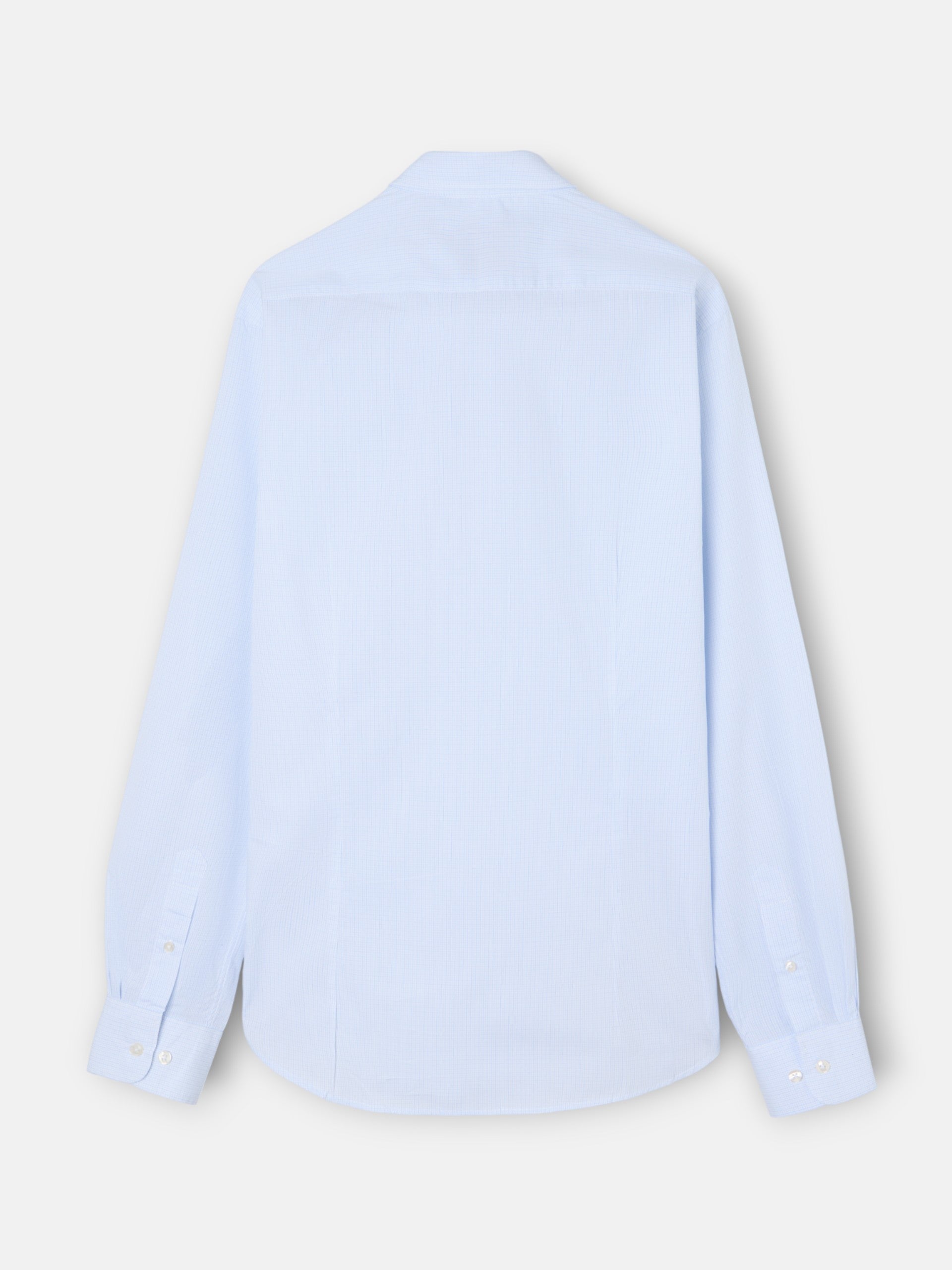 Camisa sport classic mini cuadro celeste