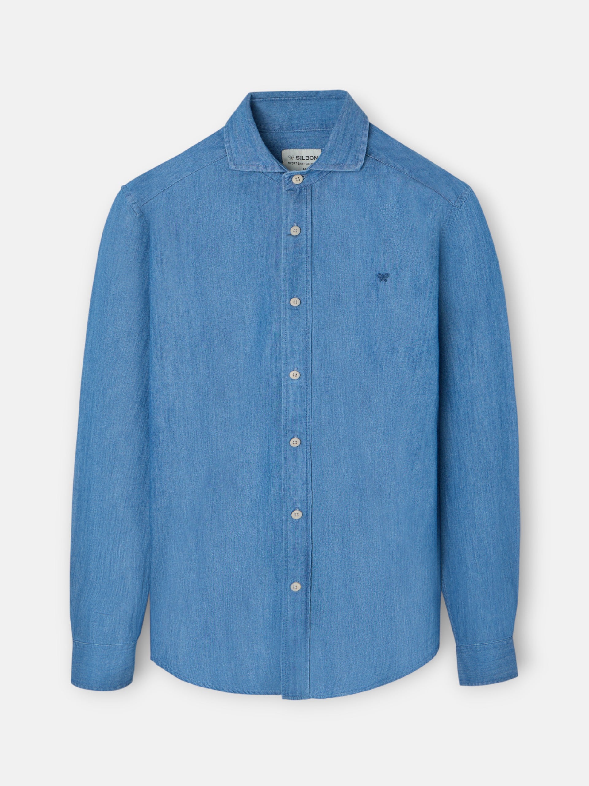 Camisa sport denim azul navy