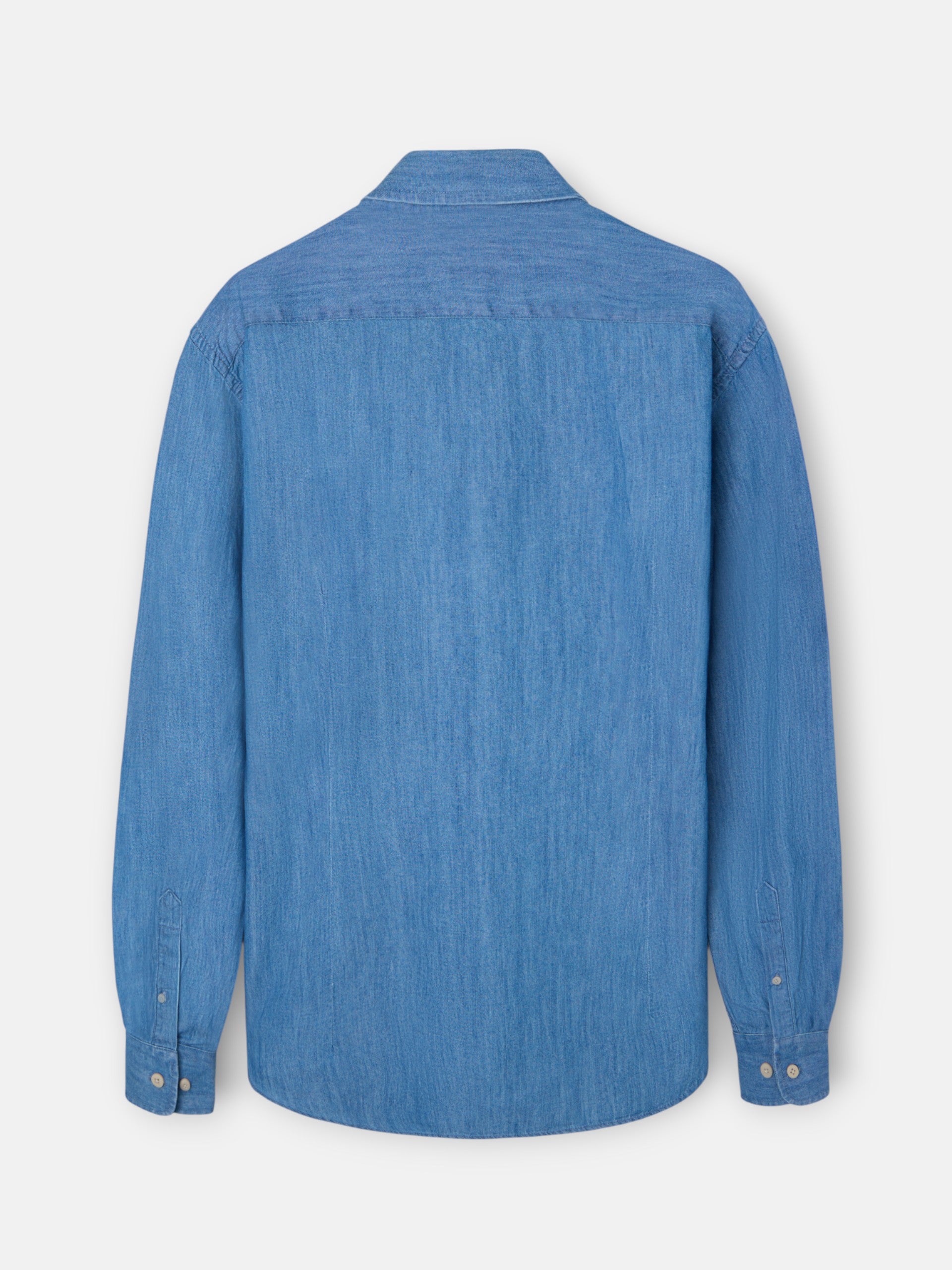 Camisa sport denim azul navy