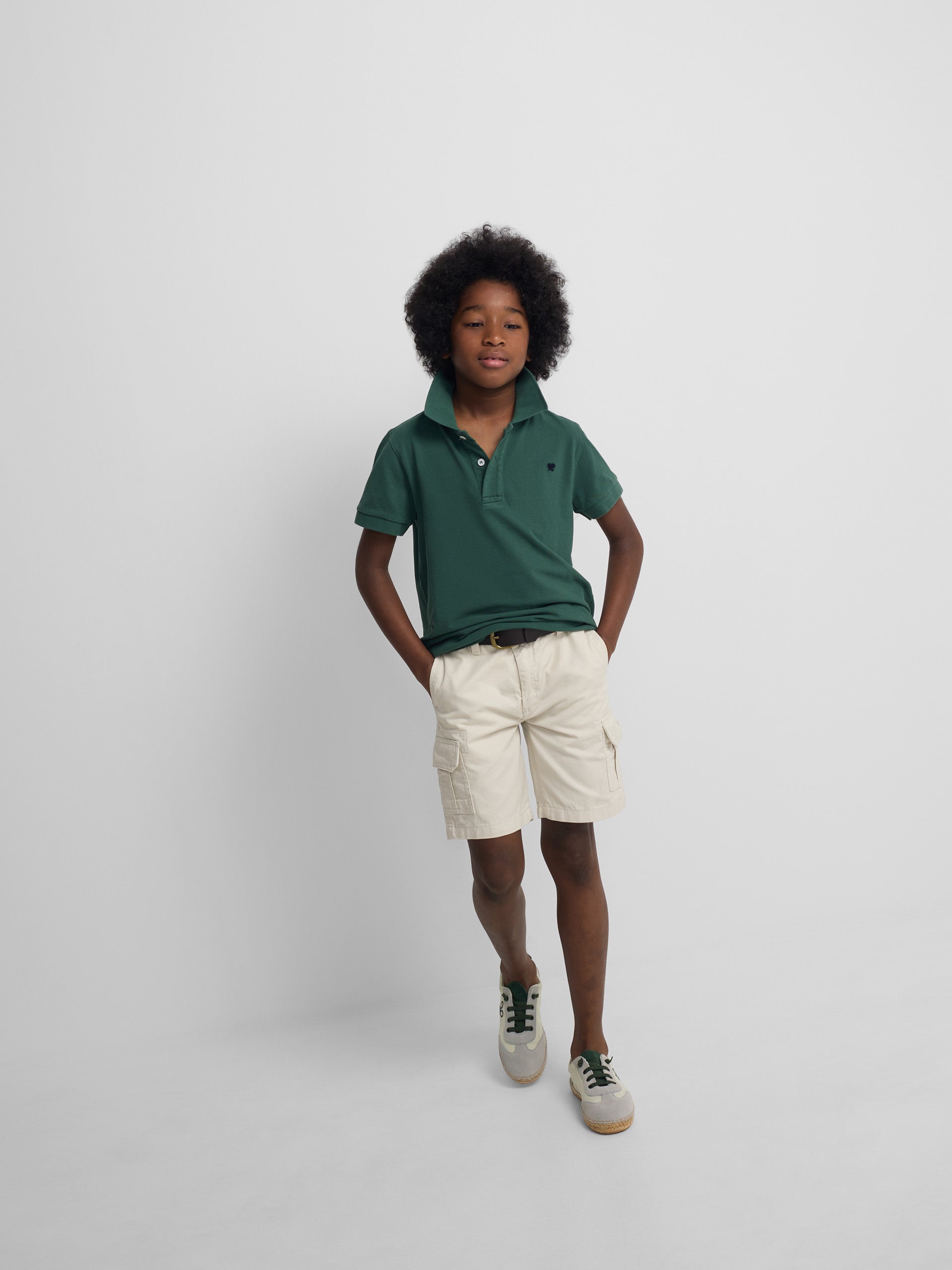 Polo kids clasico raqueta verde