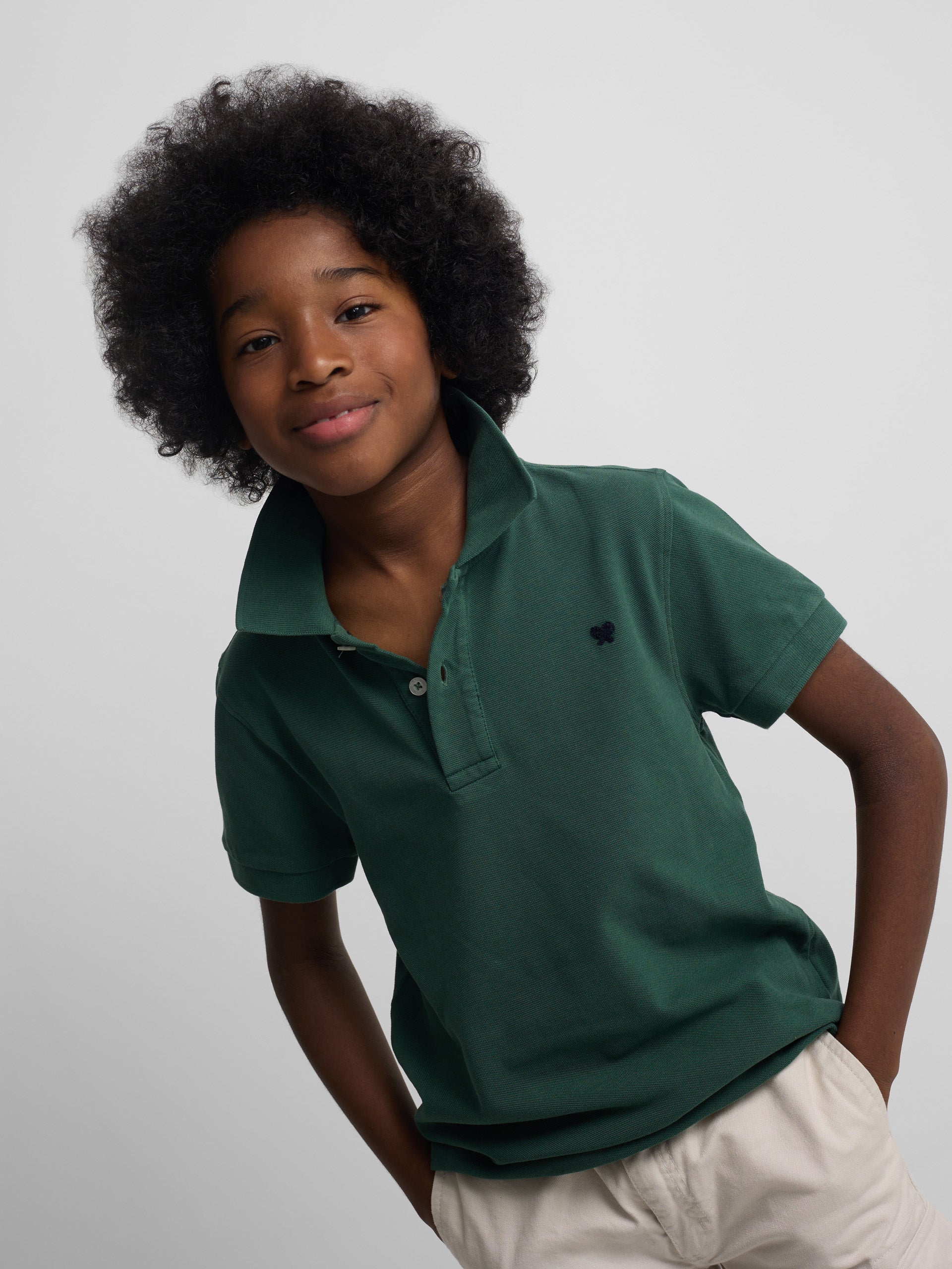 Polo kids clasico raqueta verde