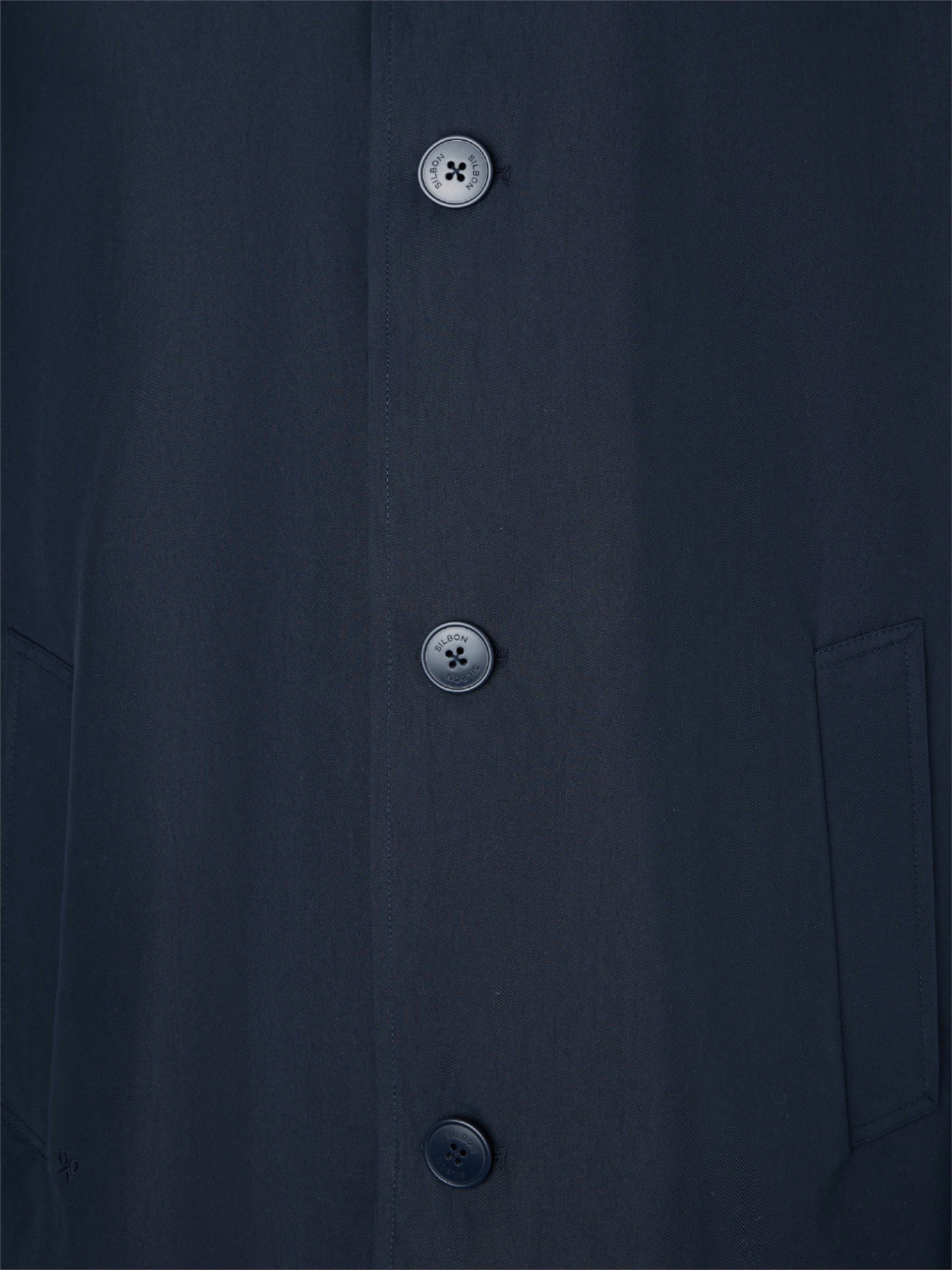Short navy trench coat