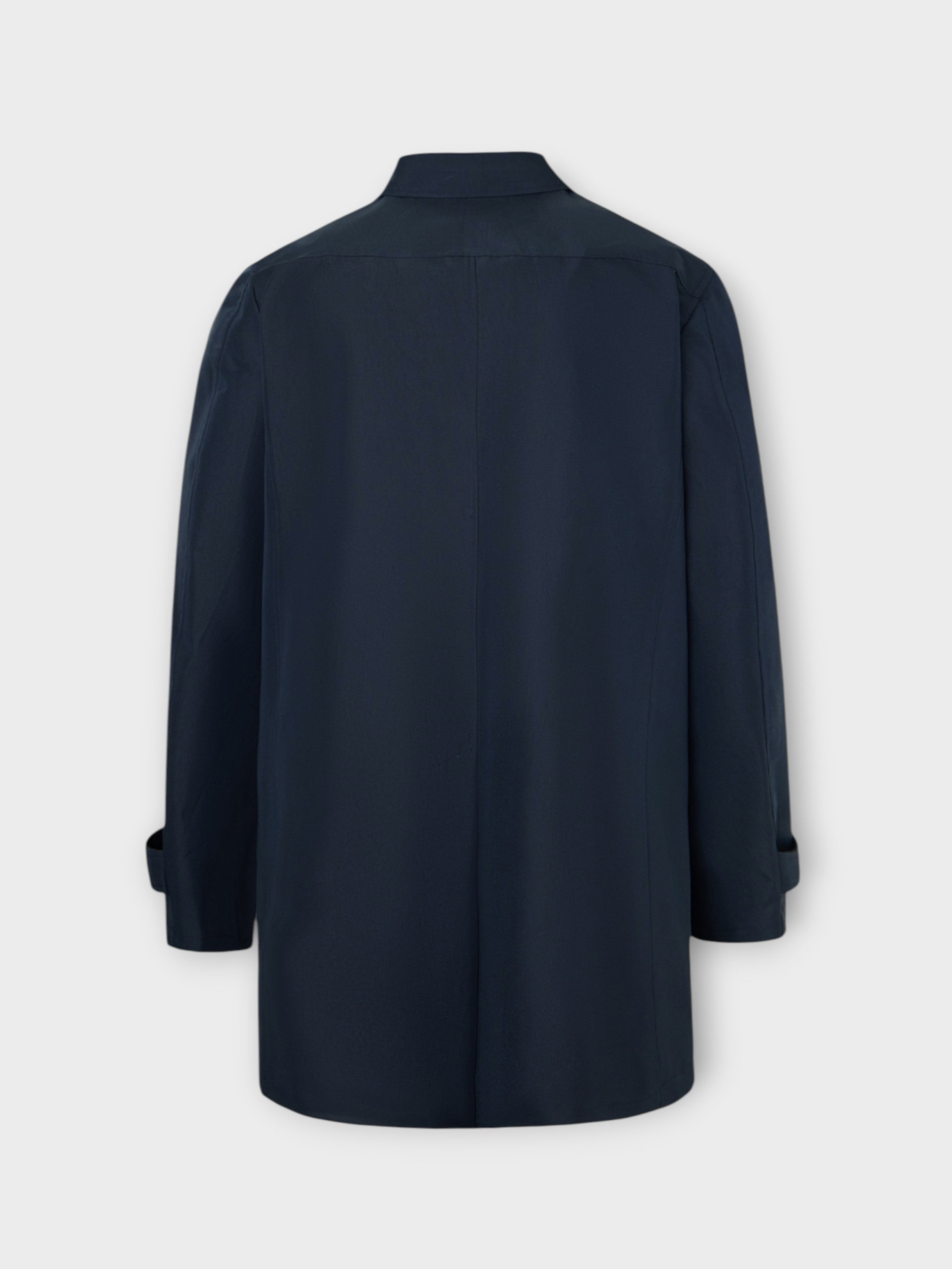 Short navy trench coat