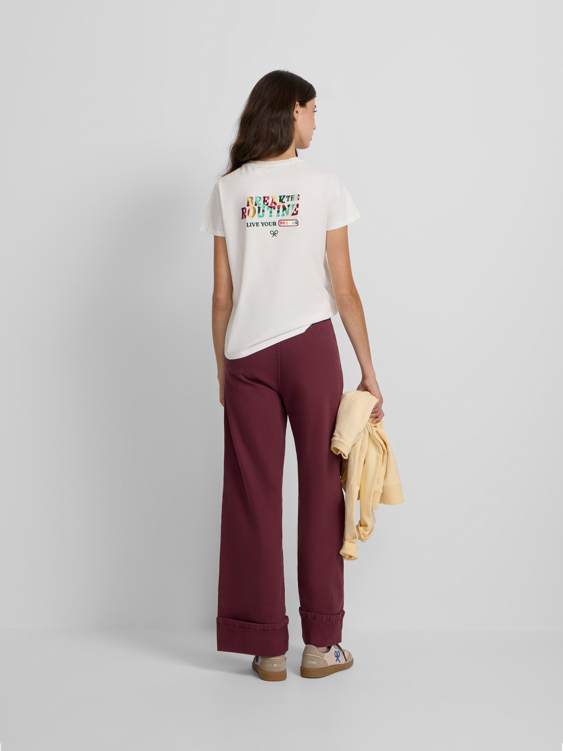Camiseta woman break the routine blanca