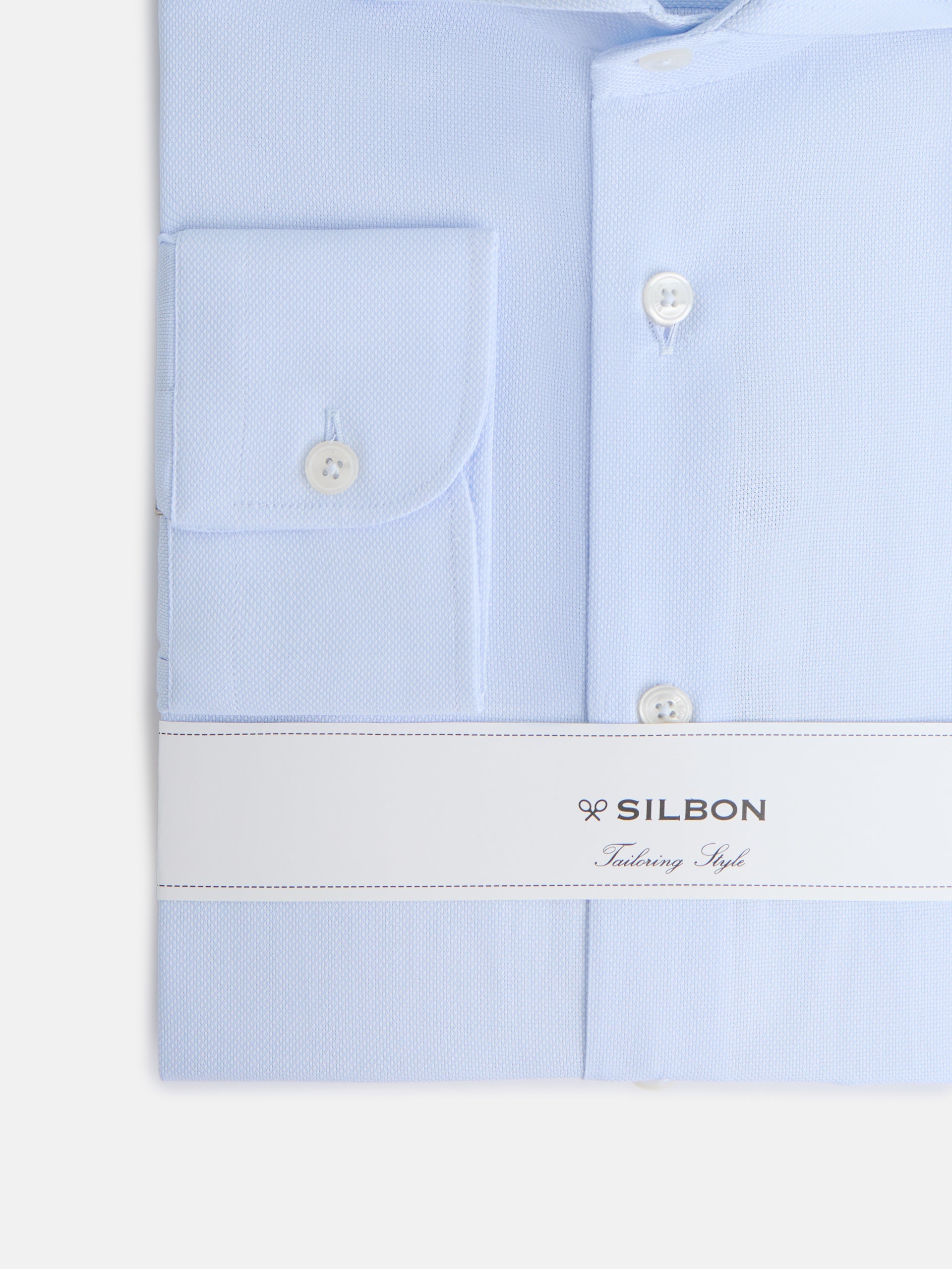 Chemise habillée à structure bleu ciel clair