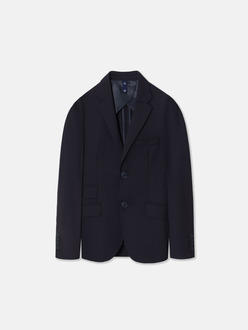 Blazer clássico liso azul-marinho para crianças