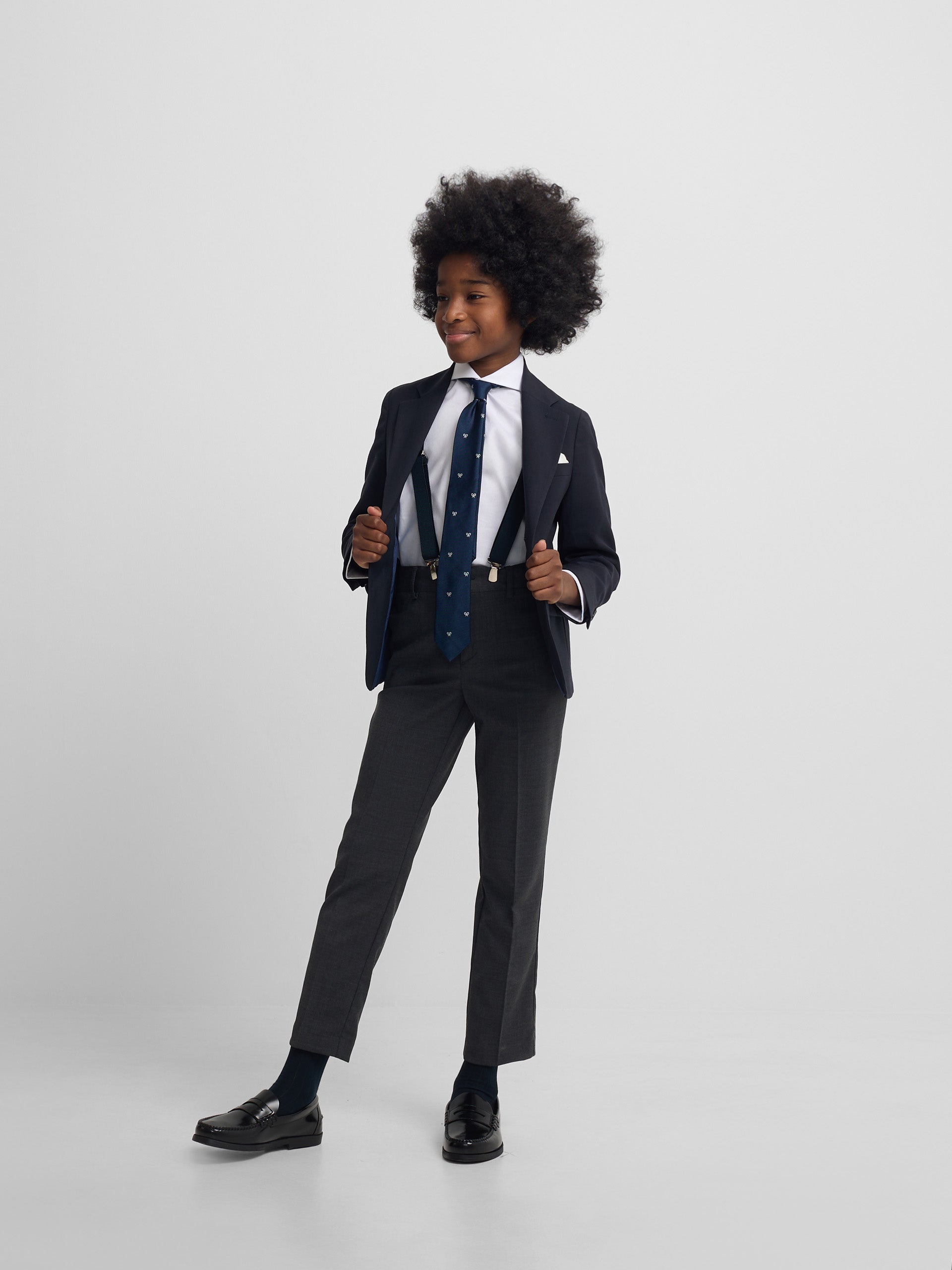 Americana kids clasica lisa azul marino