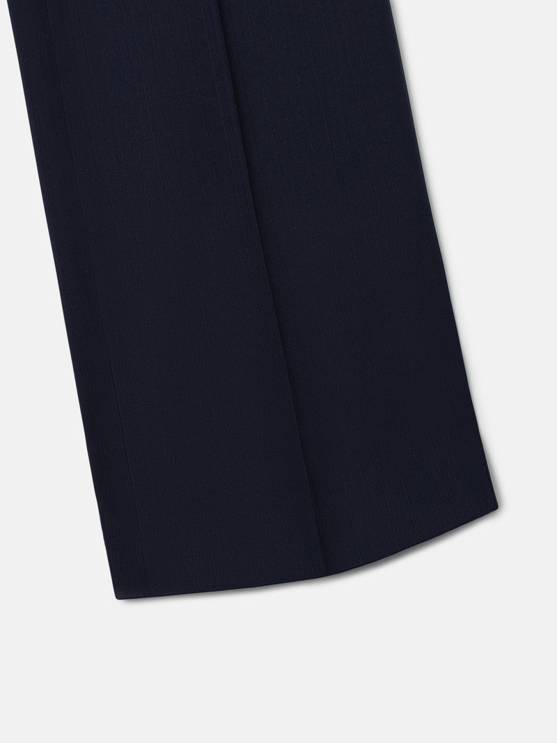 Navy blue herringbone chaque trousers