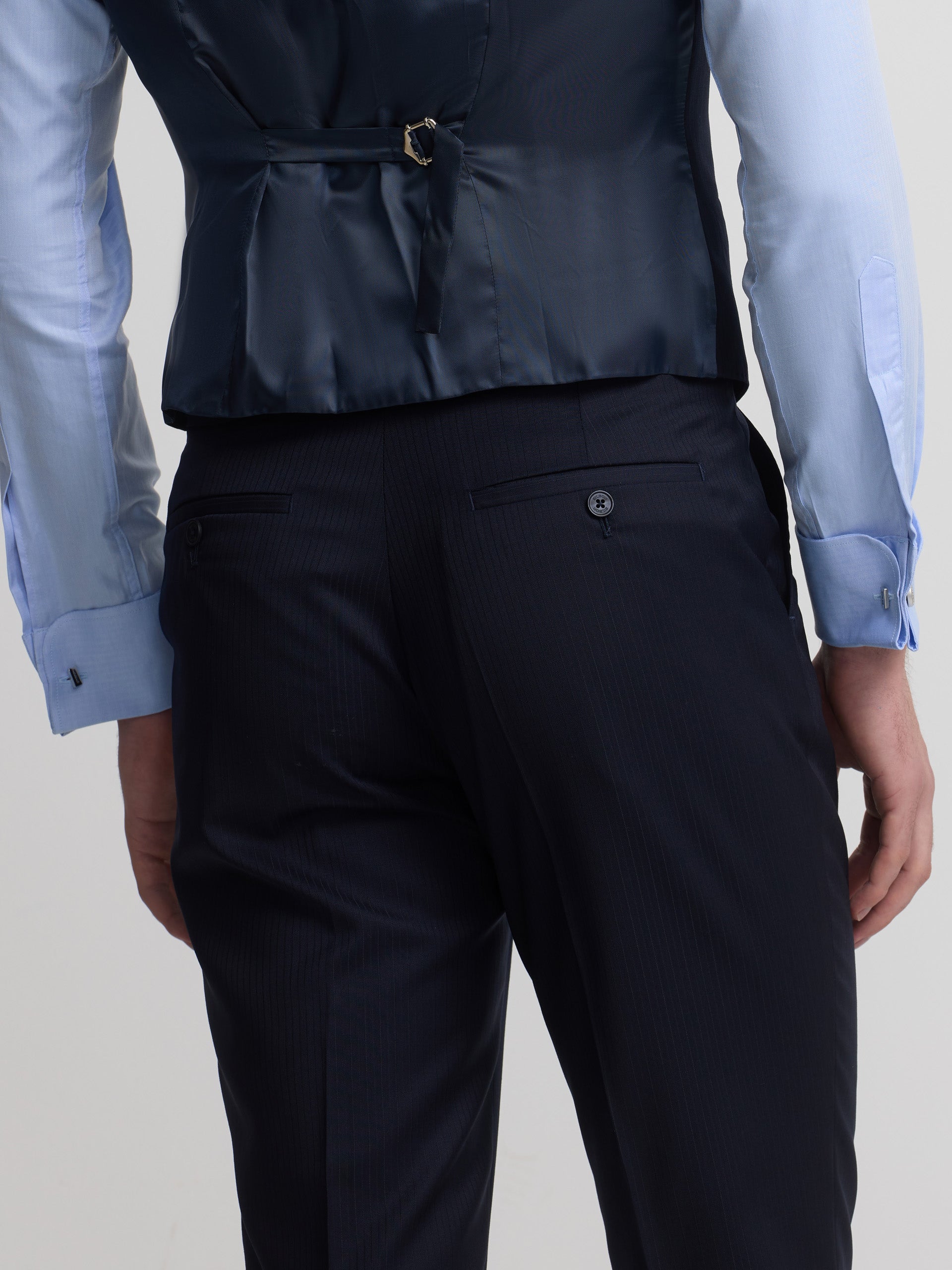 Pantalon chaque espiga azul marino