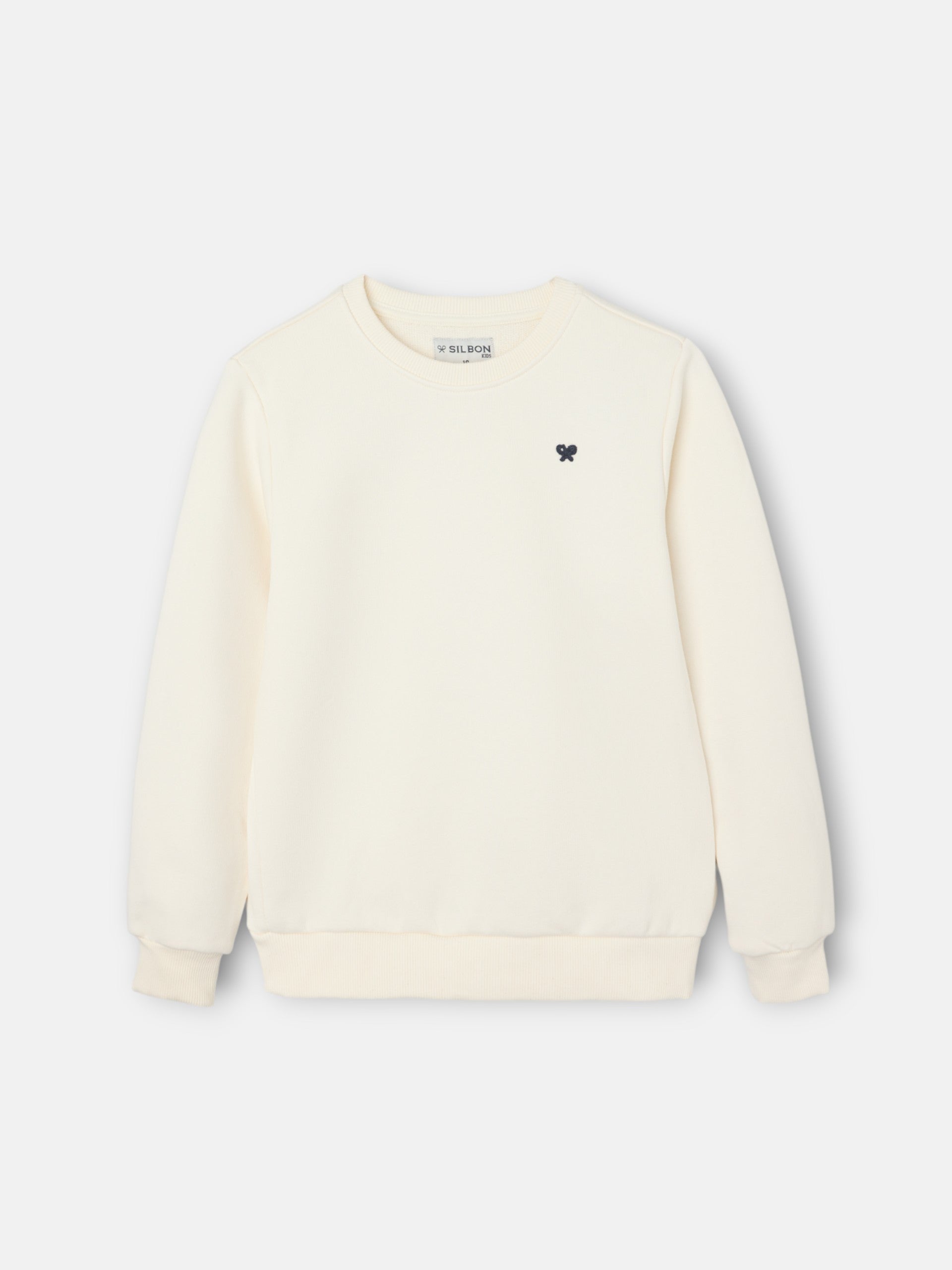 Sudadera kids minilogo crema