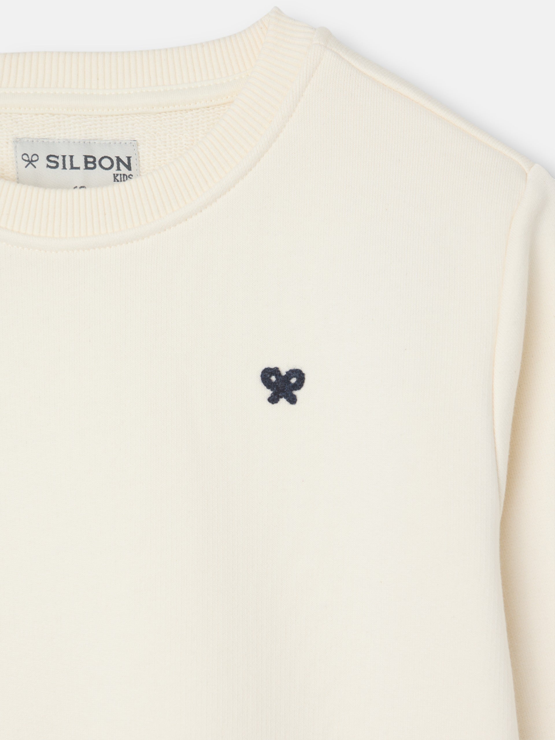 Sudadera kids minilogo crema