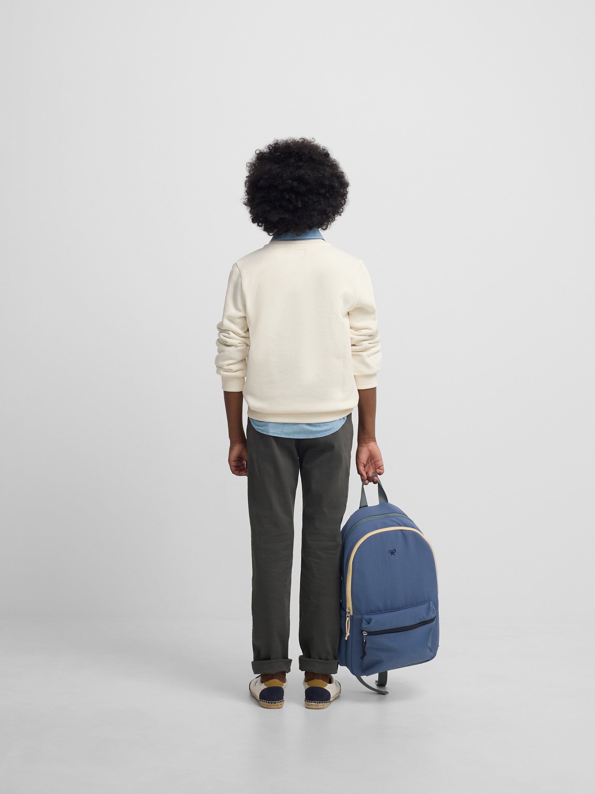 Sudadera kids minilogo crema