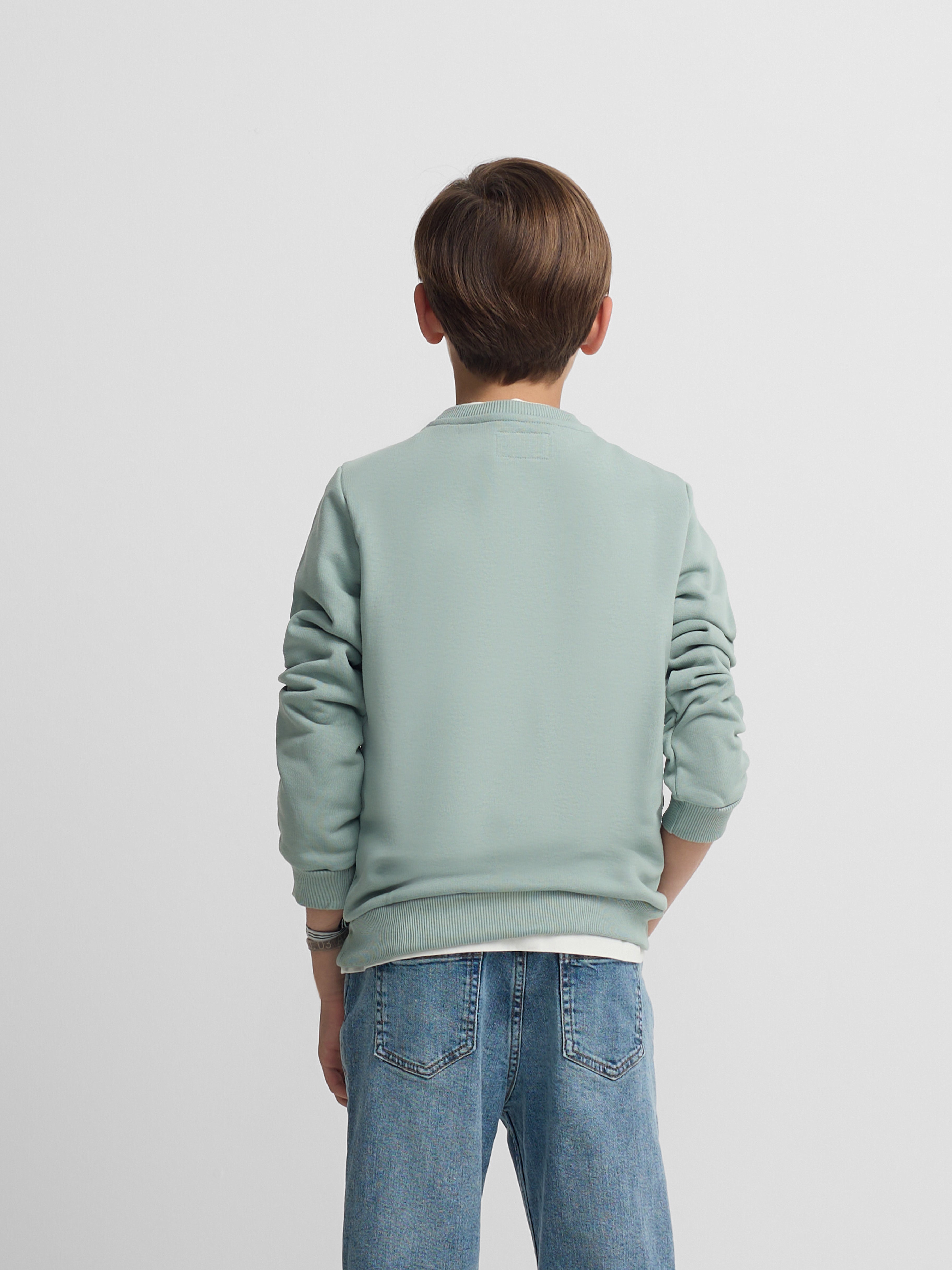 Sudadera kids minilogo verde