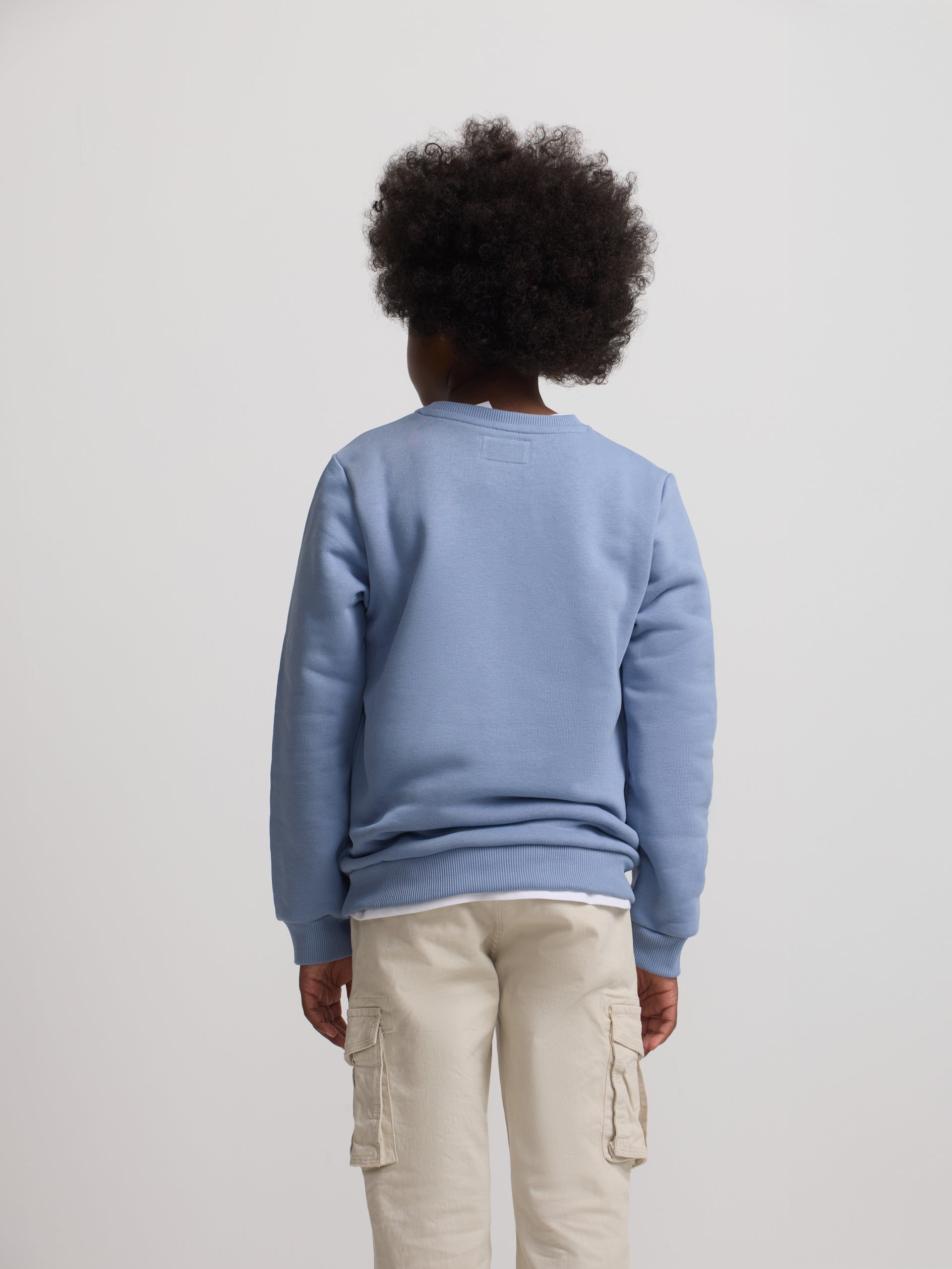 Sudadera kids minilogo azul indigo