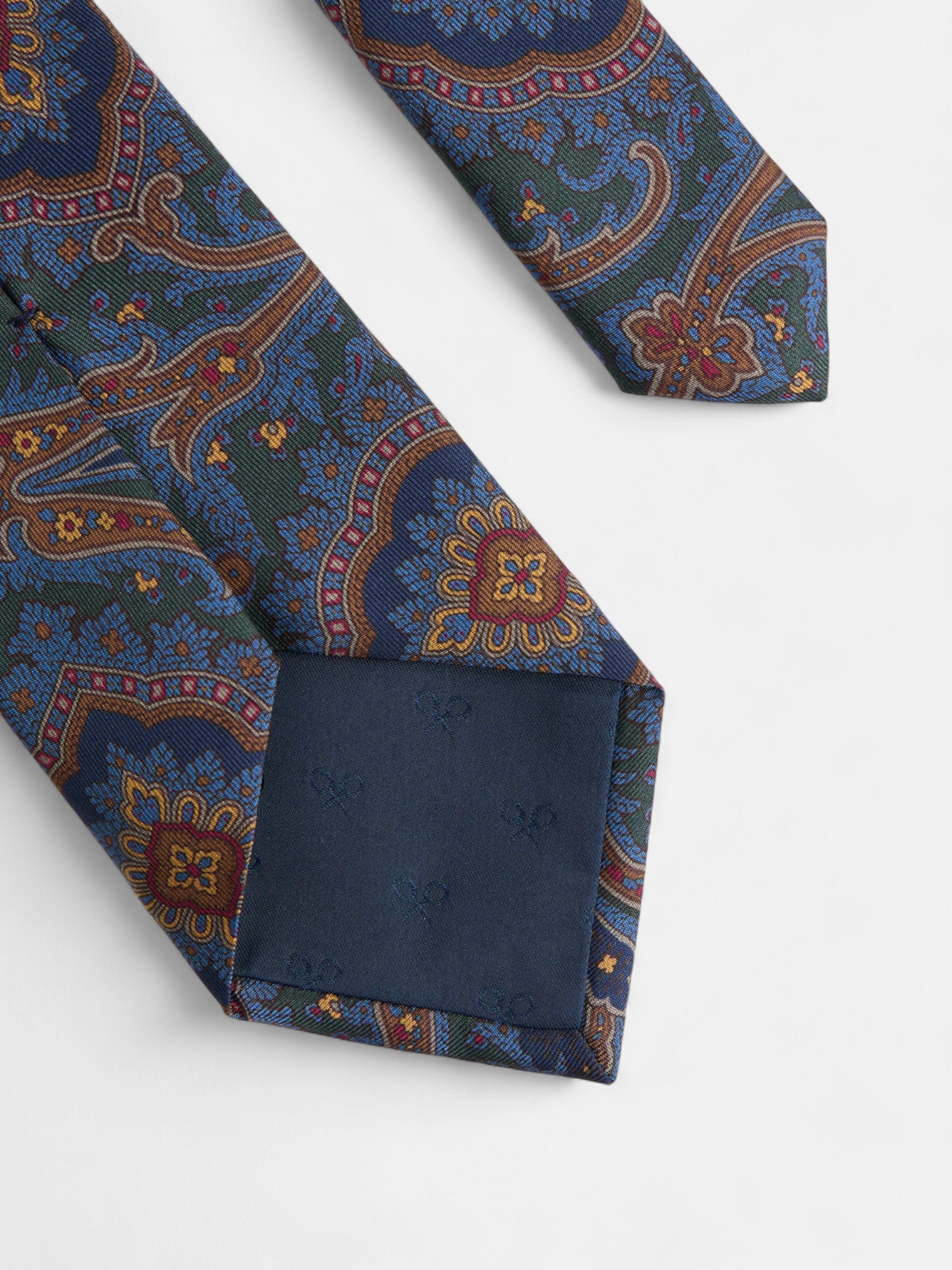 Corbata estampado acanto verde
