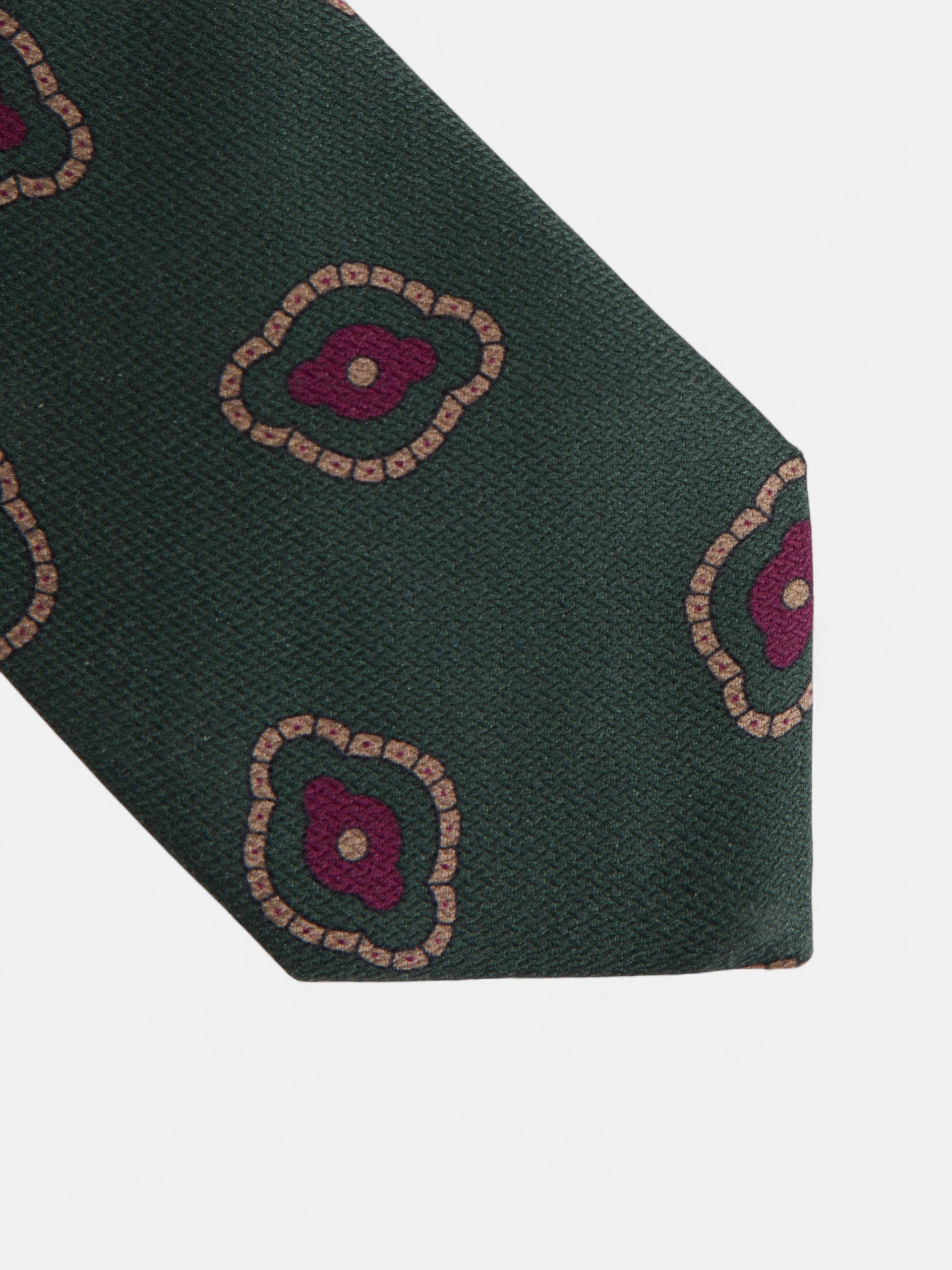 Corbata motivo irregular geometrico verde