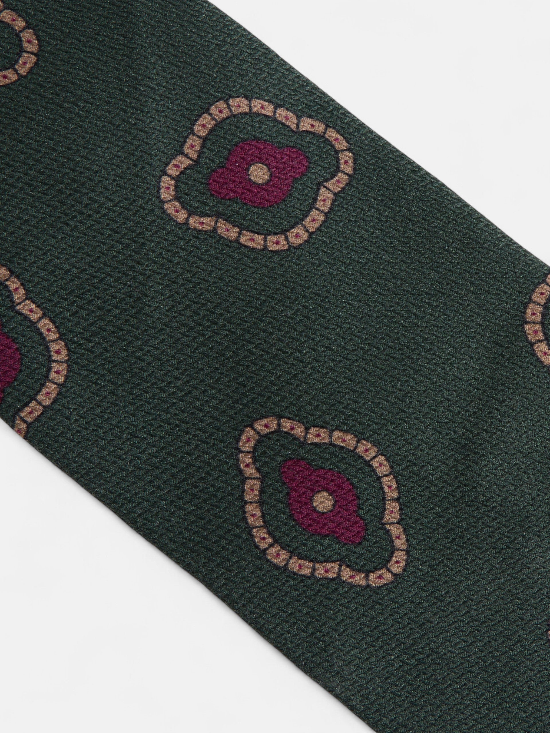 Corbata motivo irregular geometrico verde