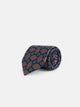 Vintage tie with navy blue oval pattern
